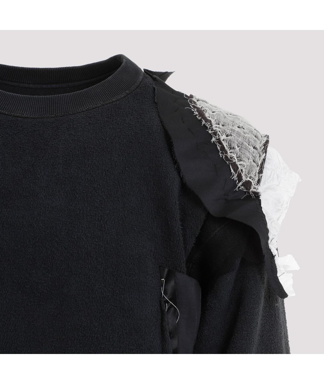 MAISON MARGIELA Черный хлопковый джемпер / свитер, фото 3