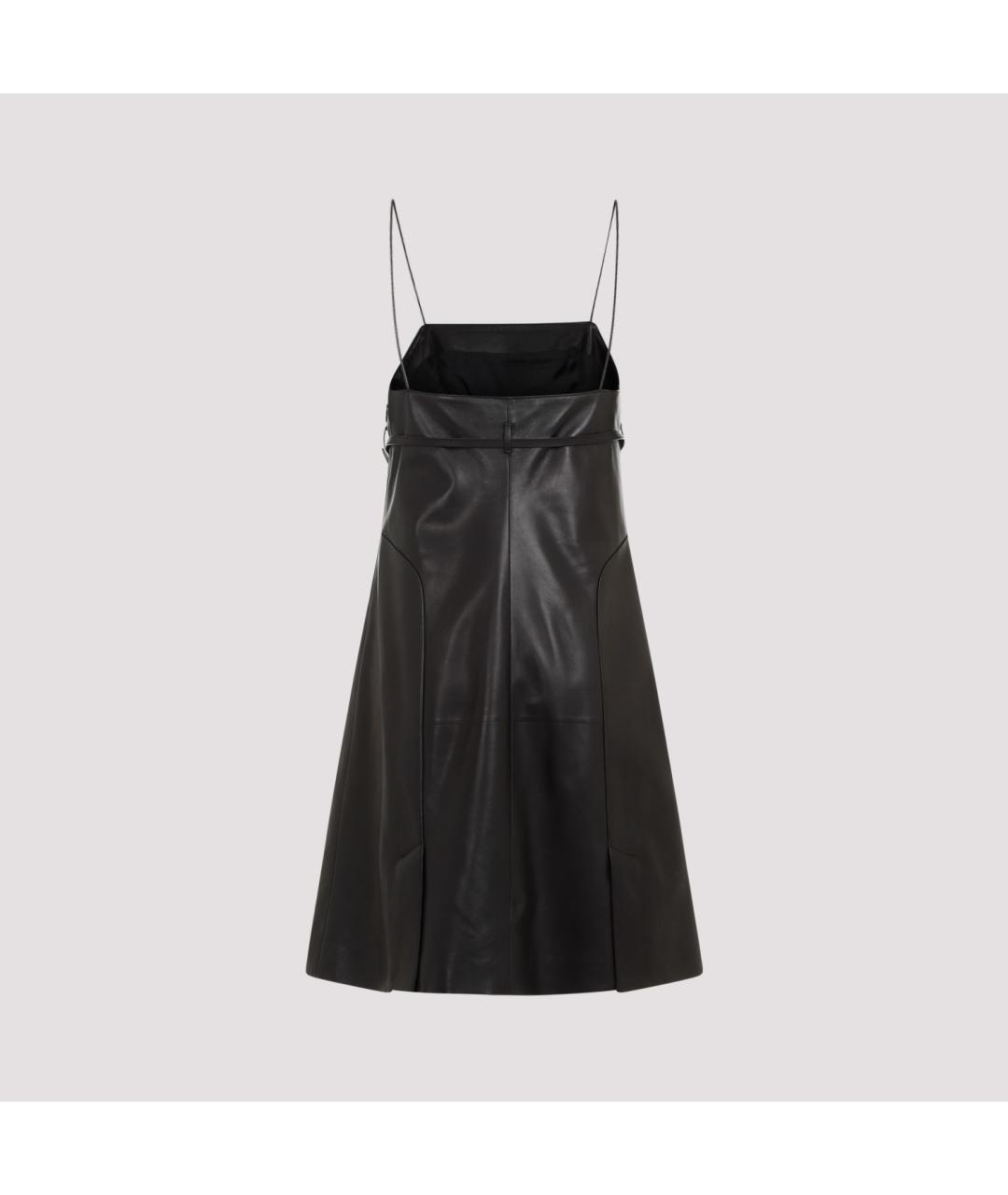 GIVENCHY Черное кожаное повседневное платье, фото 2