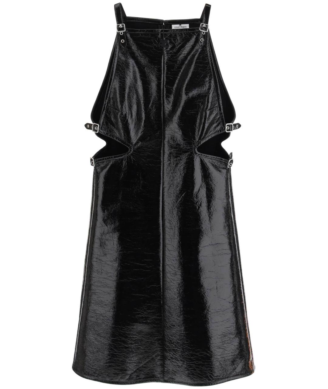 COURREGES Черное хлопковое повседневное платье, фото 1