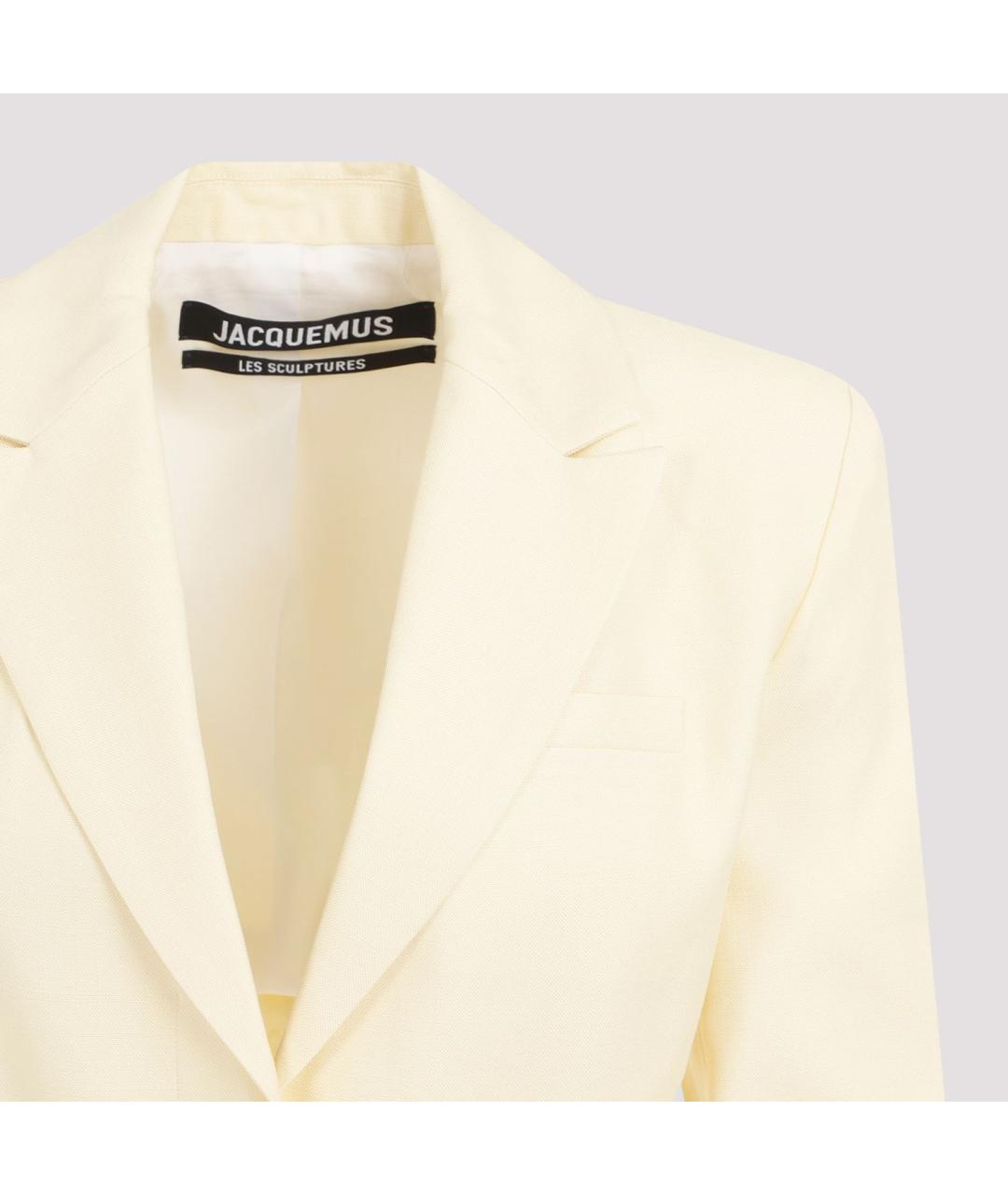 JACQUEMUS Желтое вискозное повседневное платье, фото 3