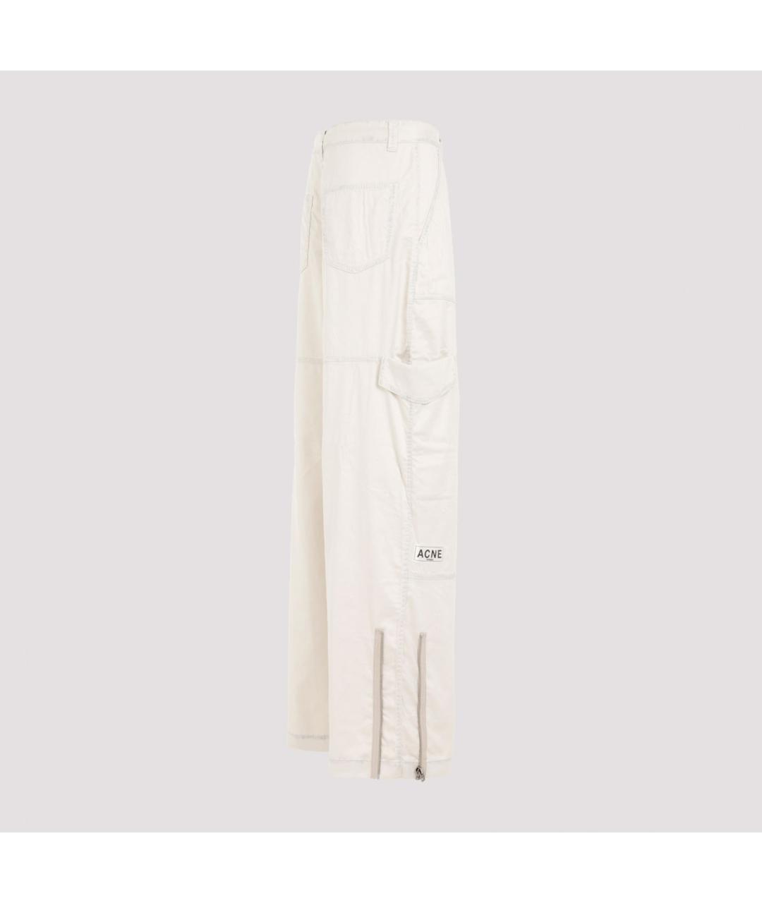 ACNE STUDIOS Бежевые полиэстеровые повседневные брюки, фото 3
