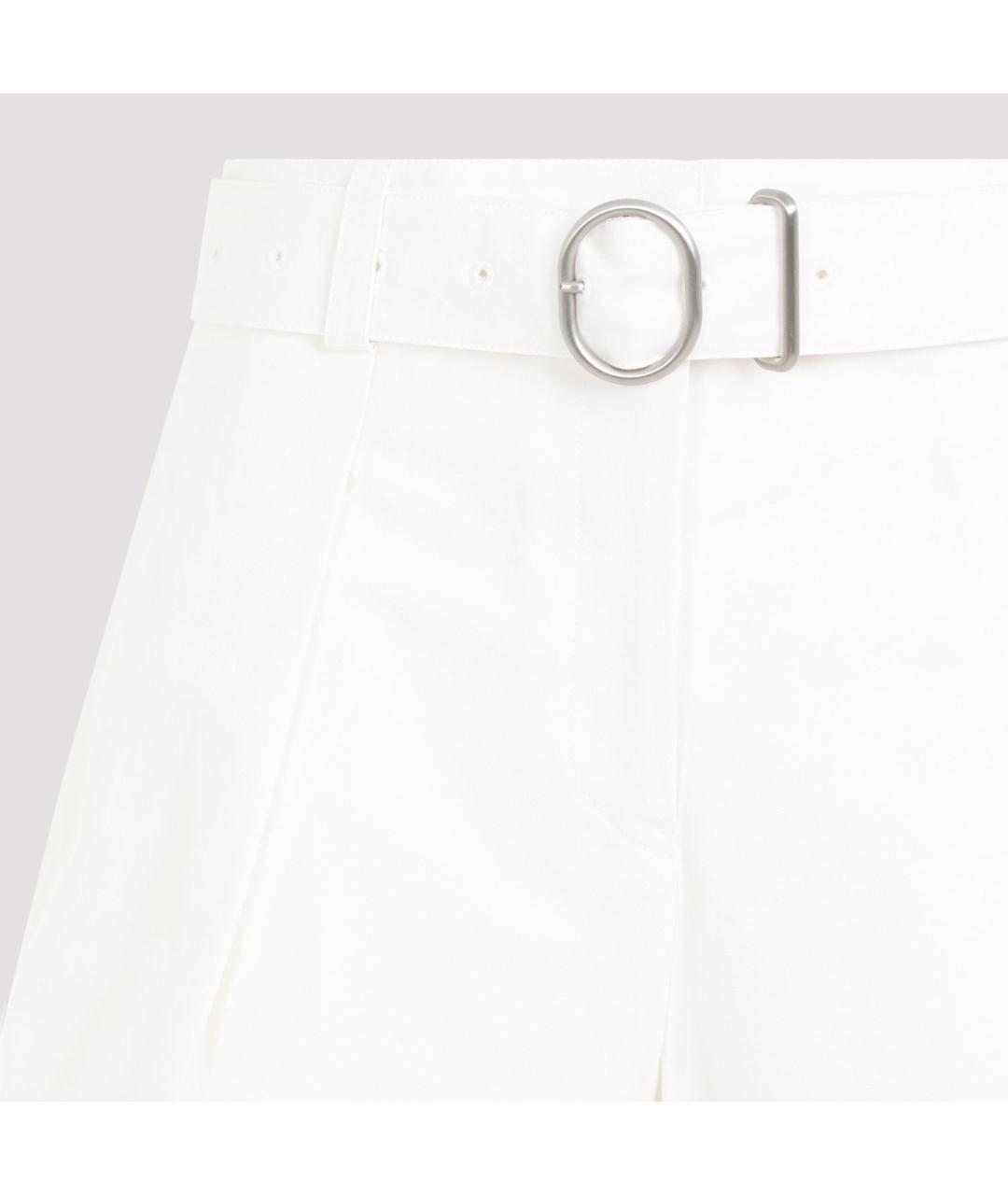 JIL SANDER Белые хлопковые шорты, фото 4