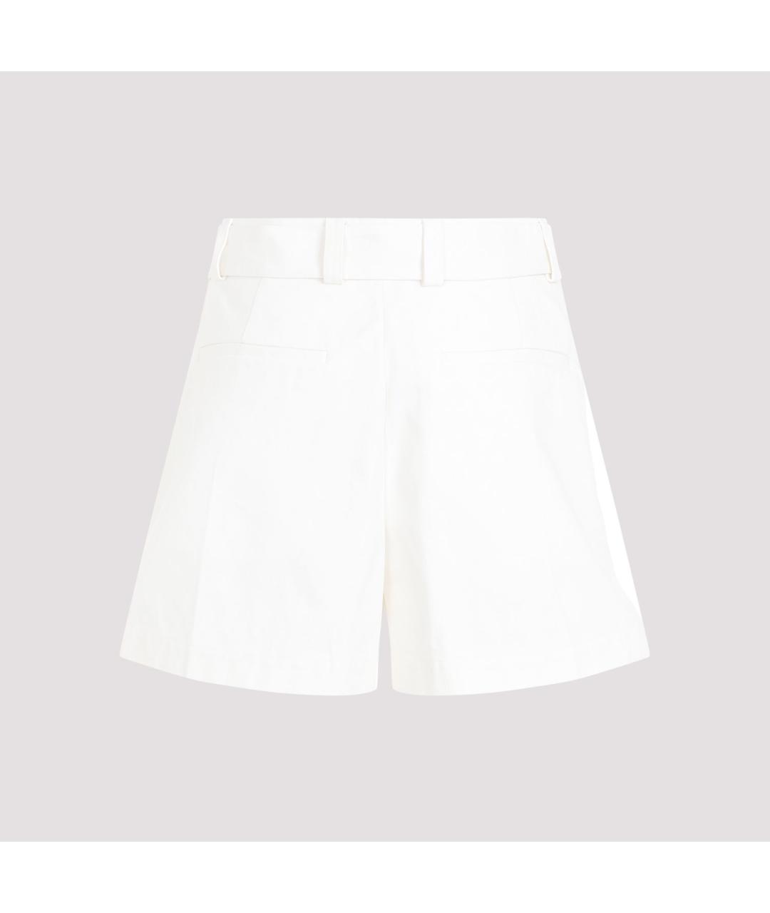 JIL SANDER Белые хлопковые шорты, фото 2