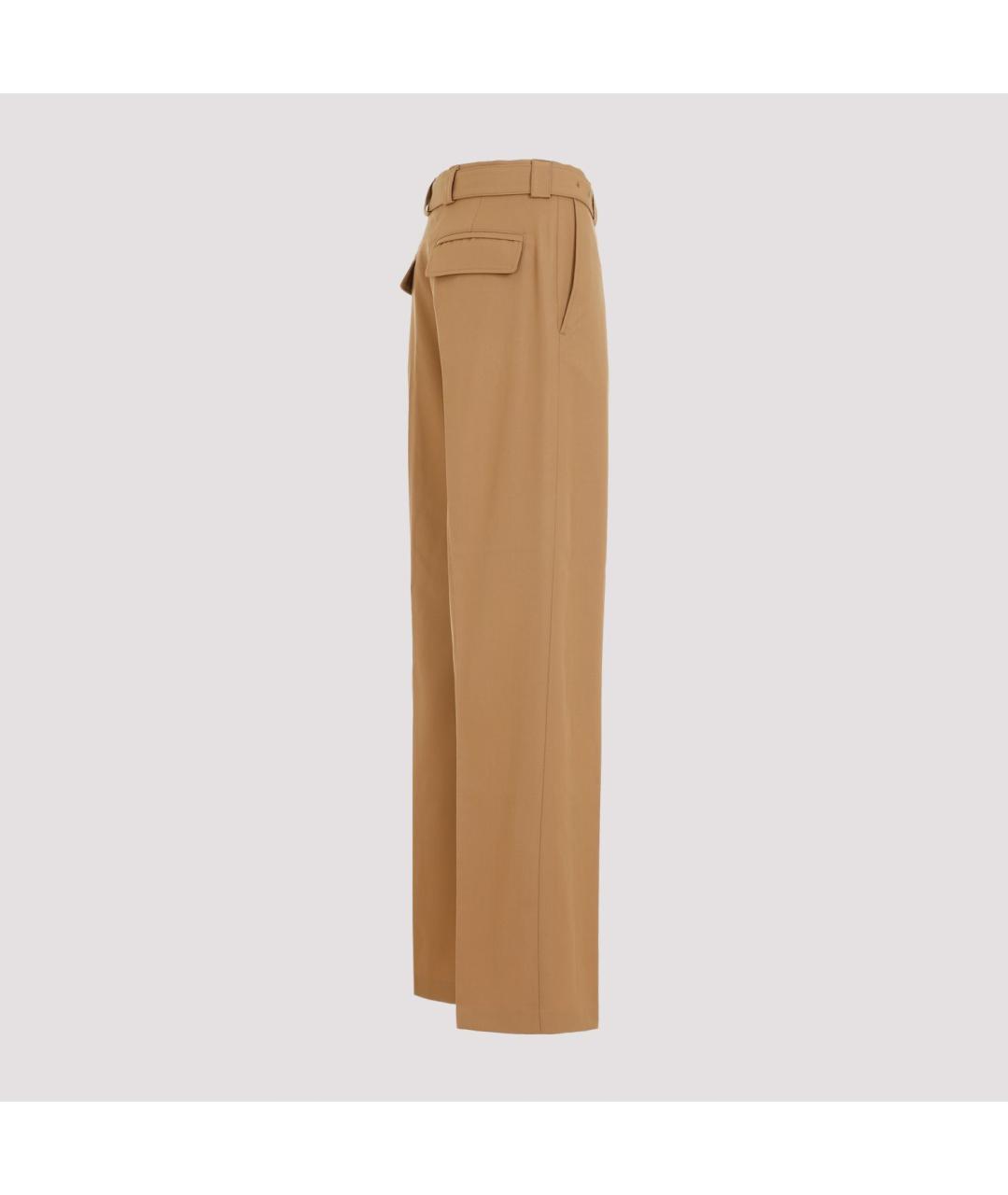 DRIES VAN NOTEN Коричневые полиэстеровые повседневные брюки, фото 3