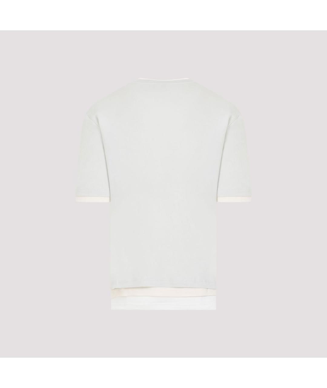 JIL SANDER Серая хлопковая футболка, фото 3