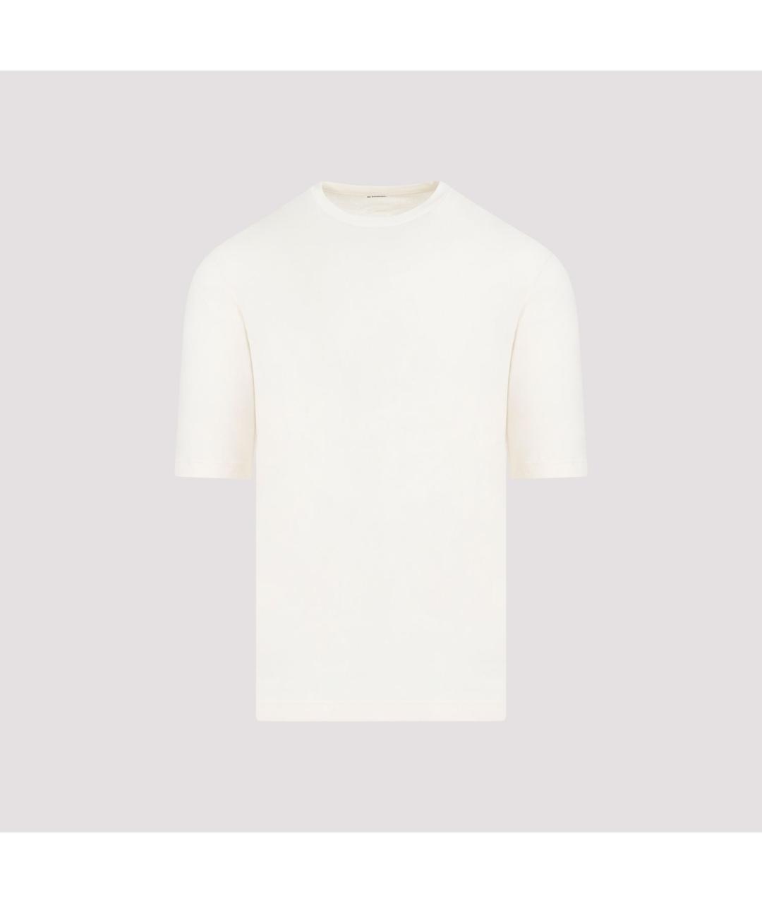 JIL SANDER Серая хлопковая футболка, фото 5