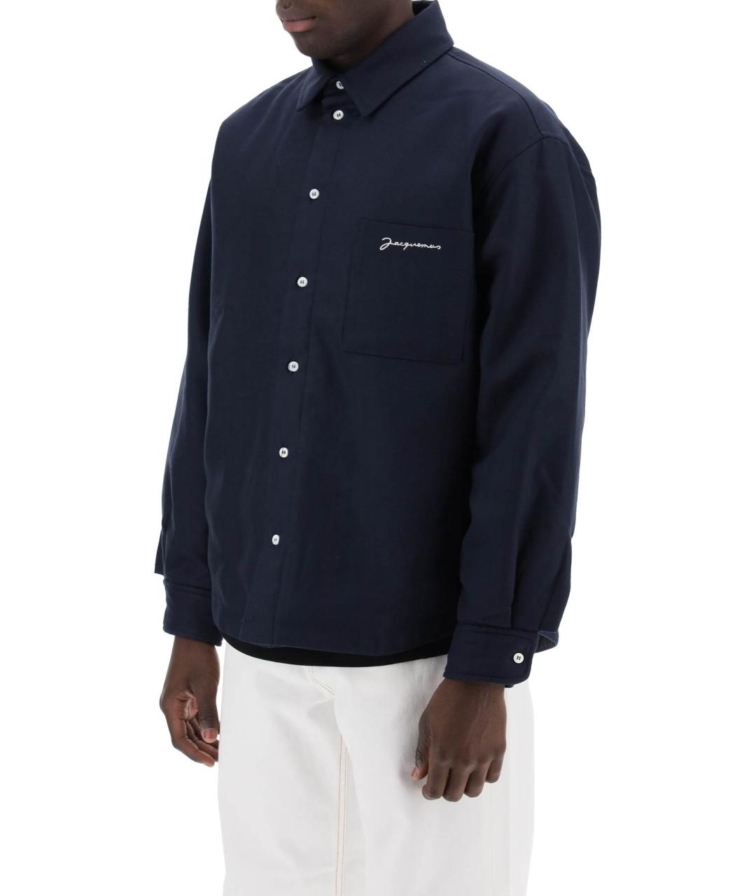 JACQUEMUS Синяя кэжуал рубашка, фото 4