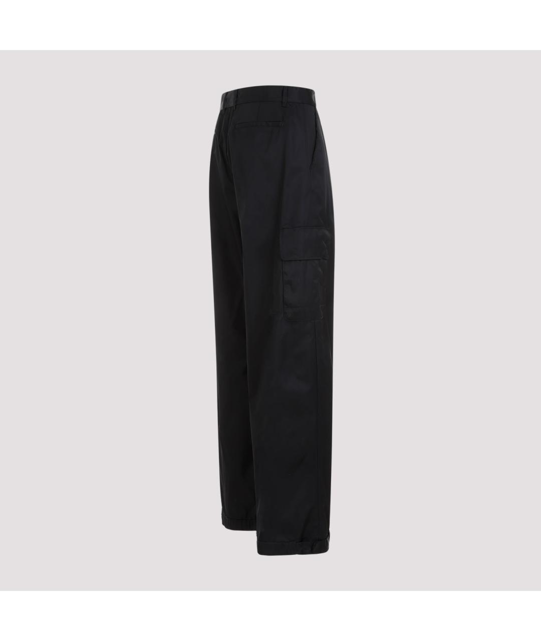 OFF-WHITE Черные полиамидовые повседневные брюки, фото 4