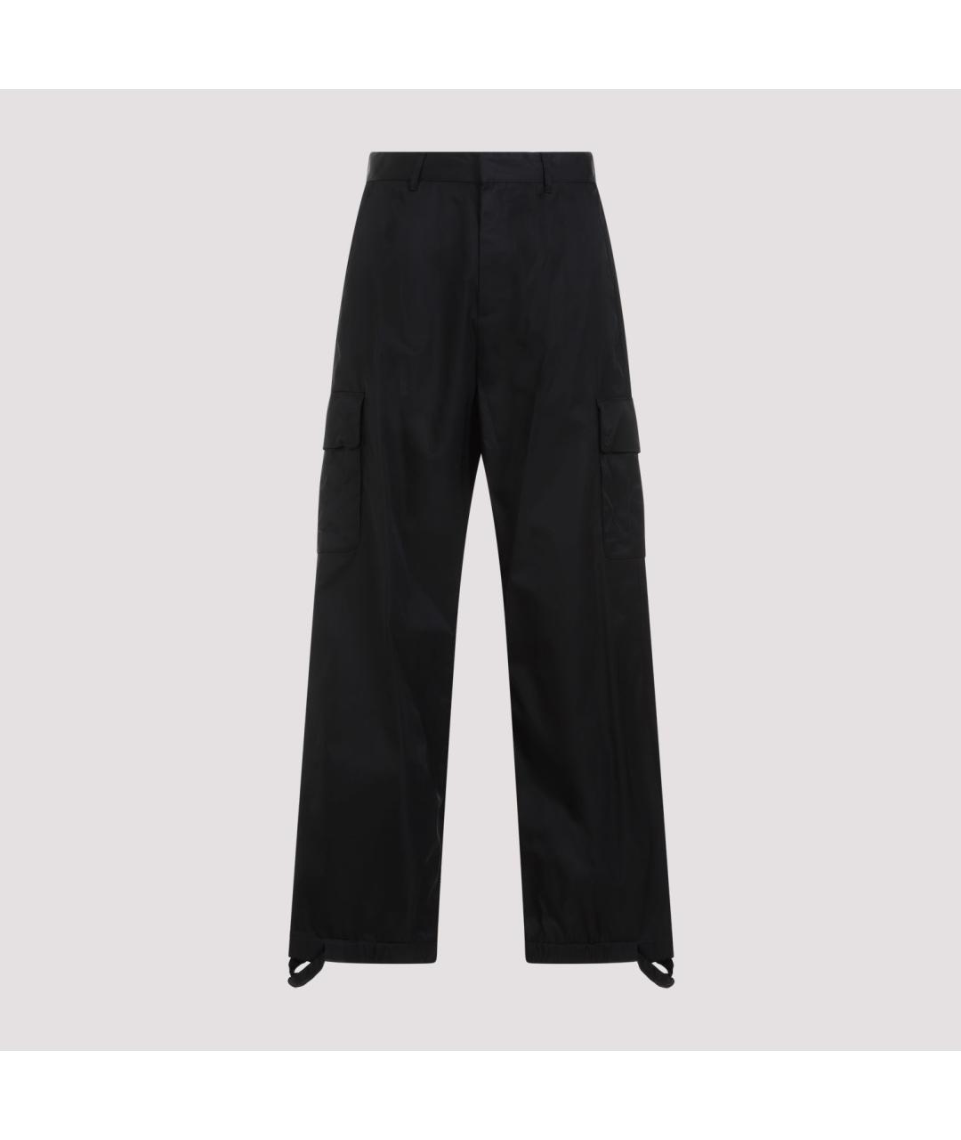 OFF-WHITE Черные полиамидовые повседневные брюки, фото 2
