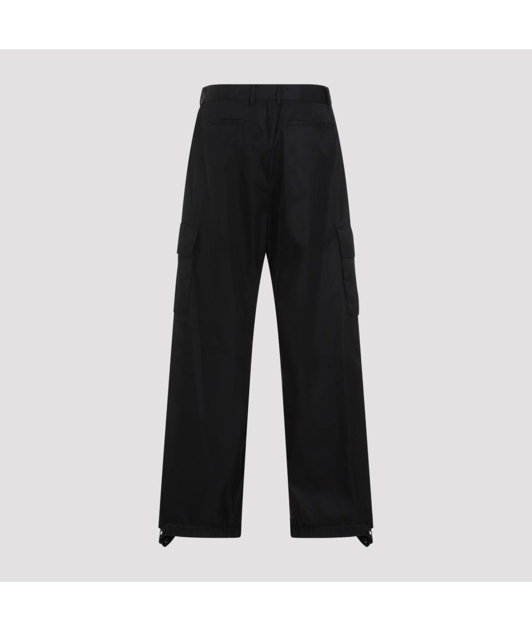 OFF-WHITE Черные полиамидовые повседневные брюки, фото 3