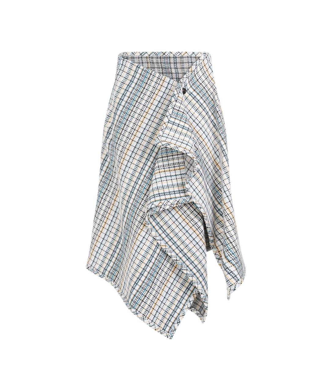 BOTTEGA VENETA Мульти хлопковая юбка миди, фото 1