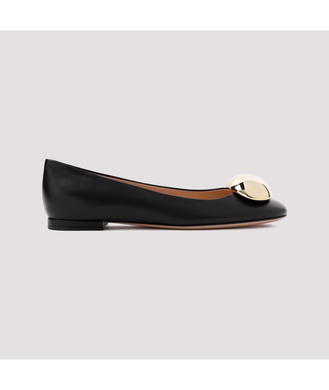 GIANVITO ROSSI Черные кожаные балетки, фото 2