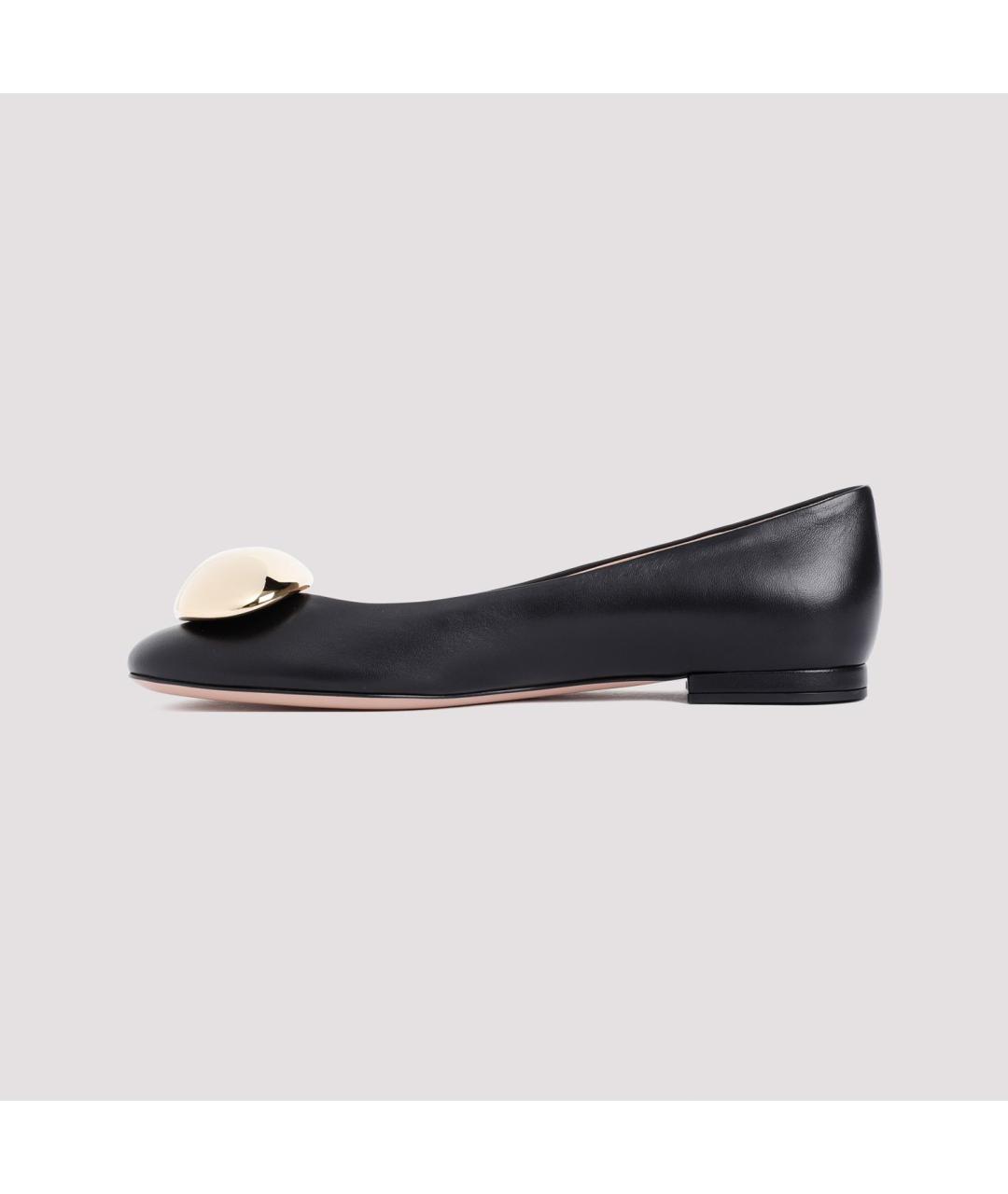 GIANVITO ROSSI Черные кожаные балетки, фото 3