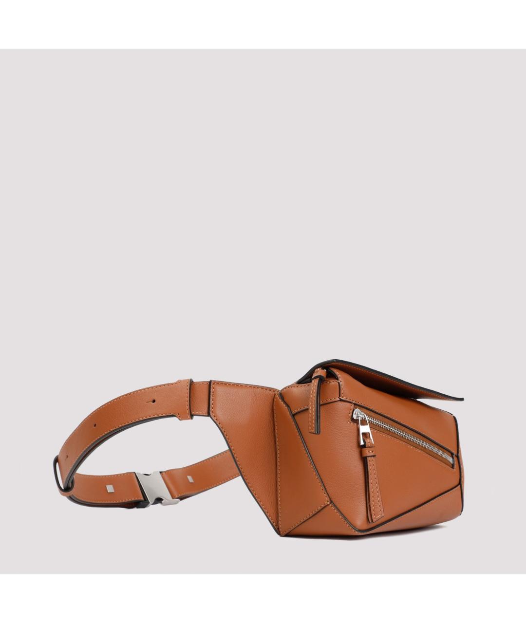 LOEWE Коричневая кожаная сумка на плечо, фото 3