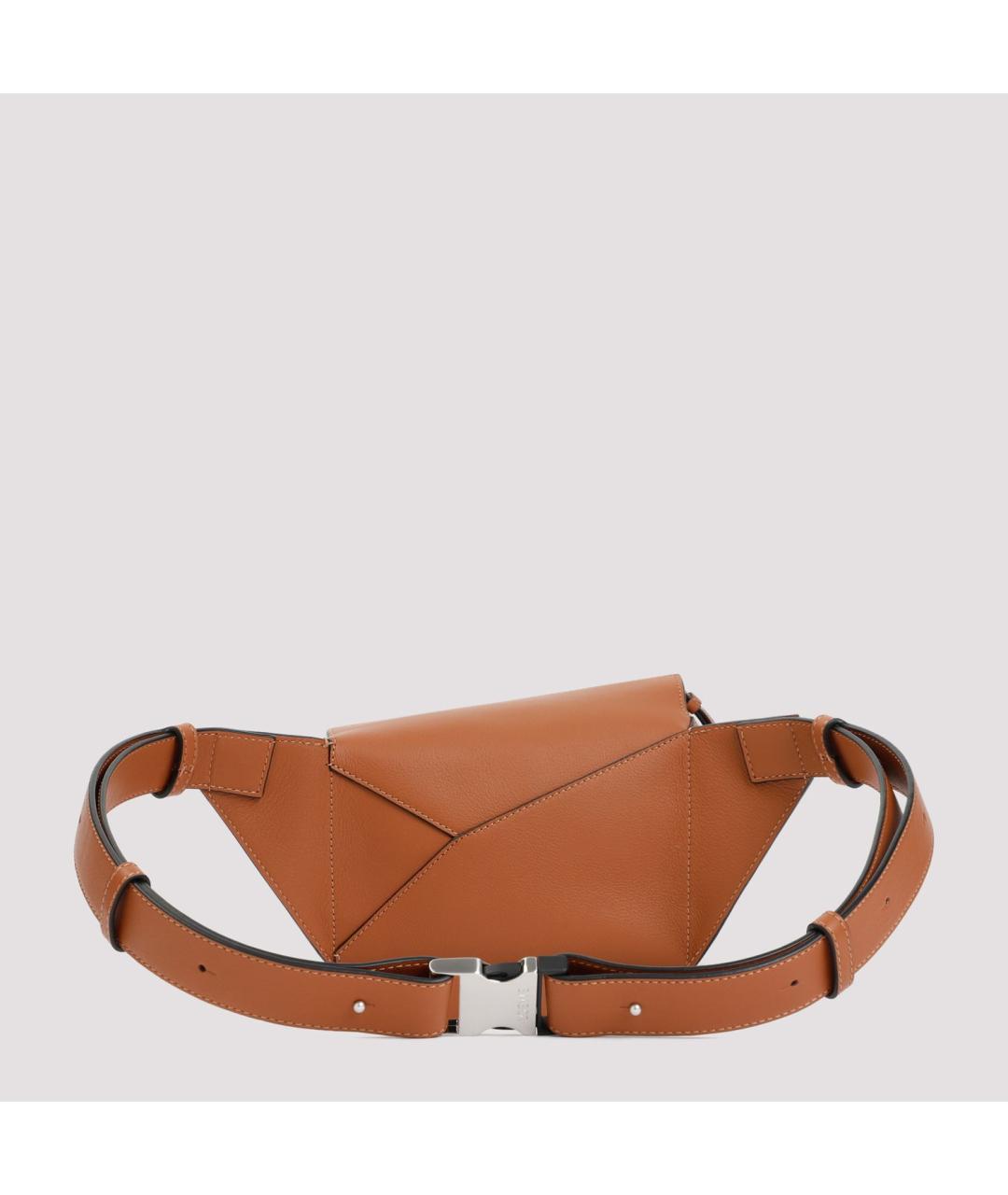 LOEWE Коричневая кожаная сумка на плечо, фото 4