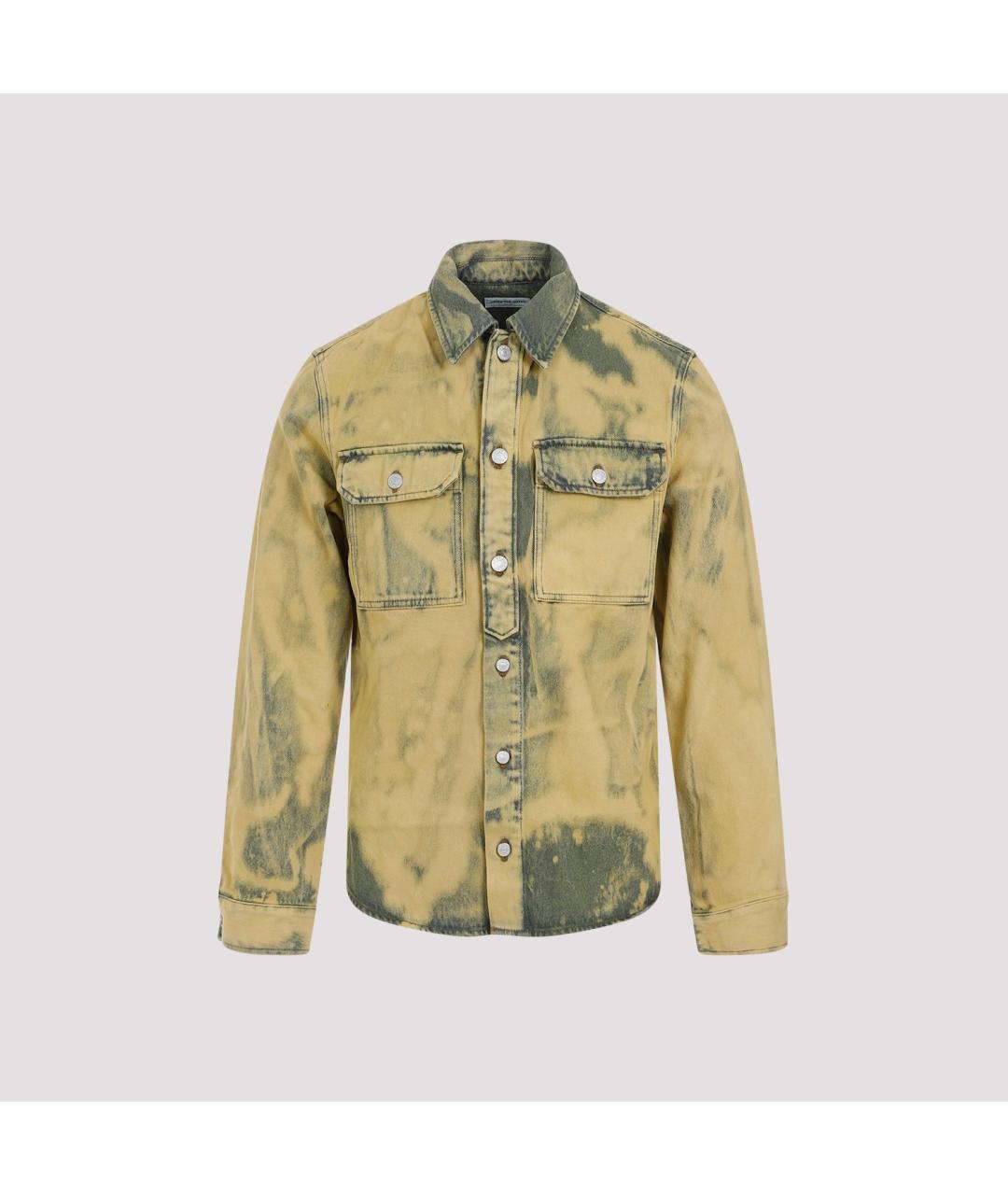 DRIES VAN NOTEN Желтая хлопковая кэжуал рубашка, фото 2