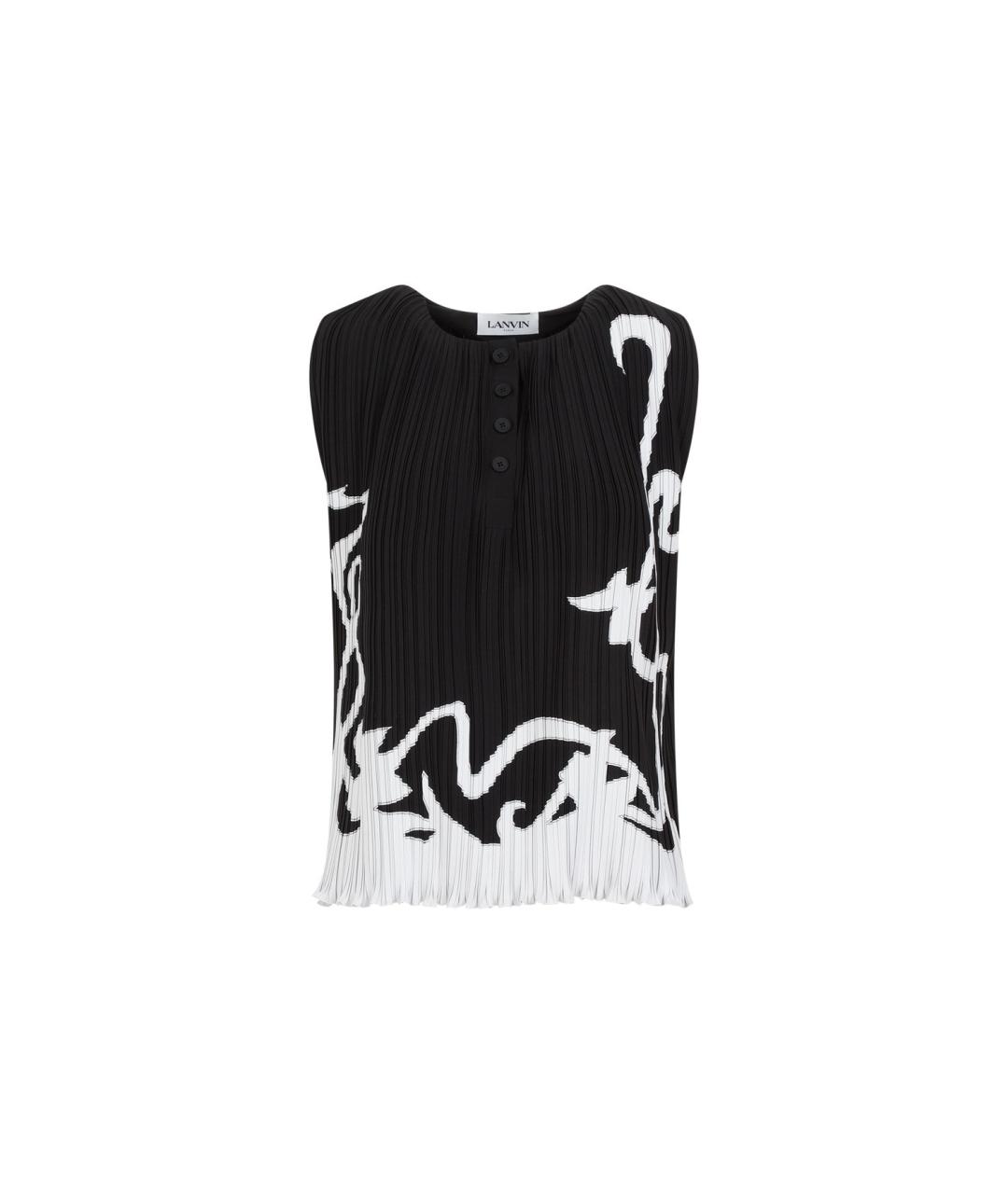 LANVIN Черная полиэстеровая майка, фото 1