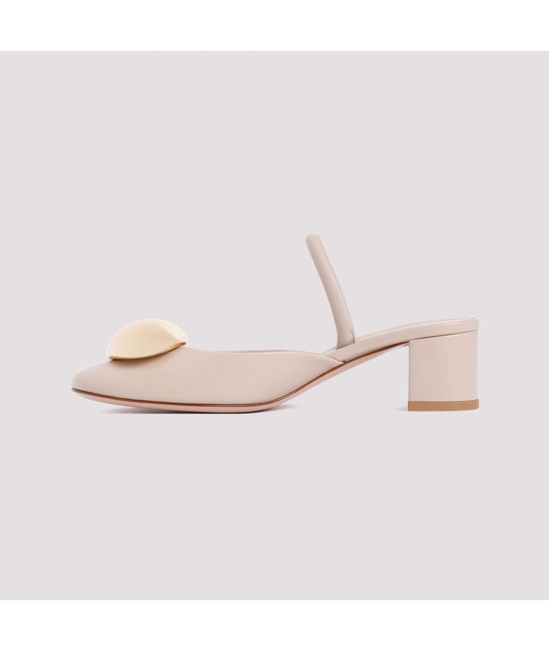GIANVITO ROSSI Розовые кожаные туфли, фото 3