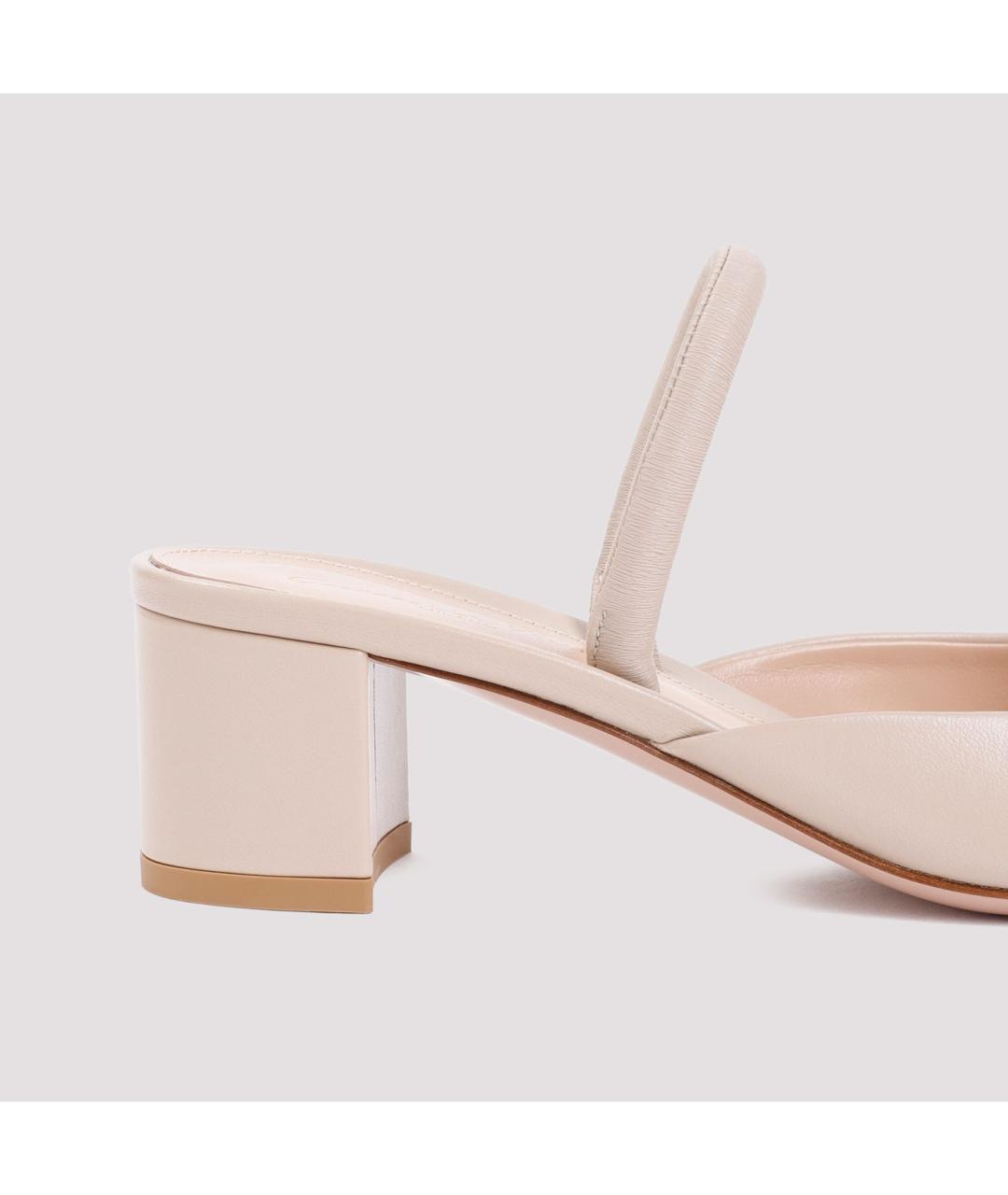 GIANVITO ROSSI Розовые кожаные туфли, фото 4