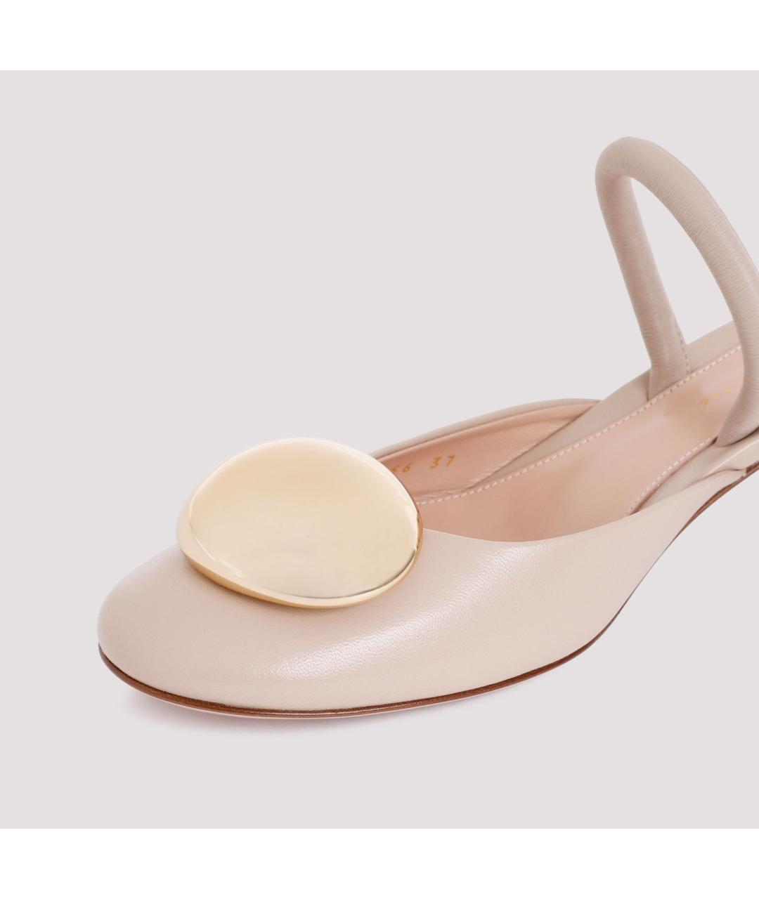 GIANVITO ROSSI Розовые кожаные туфли, фото 5