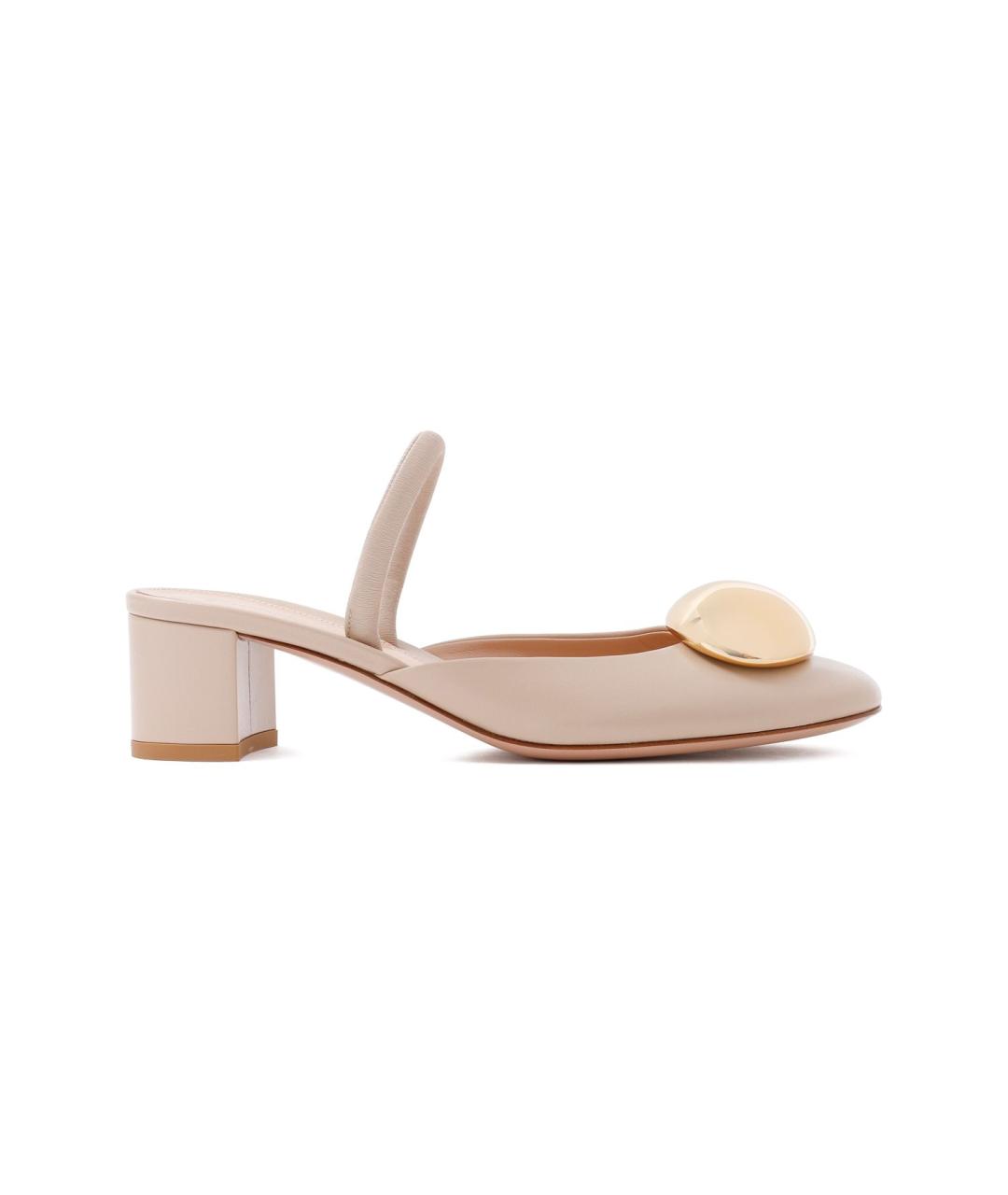 GIANVITO ROSSI Розовые кожаные туфли, фото 1