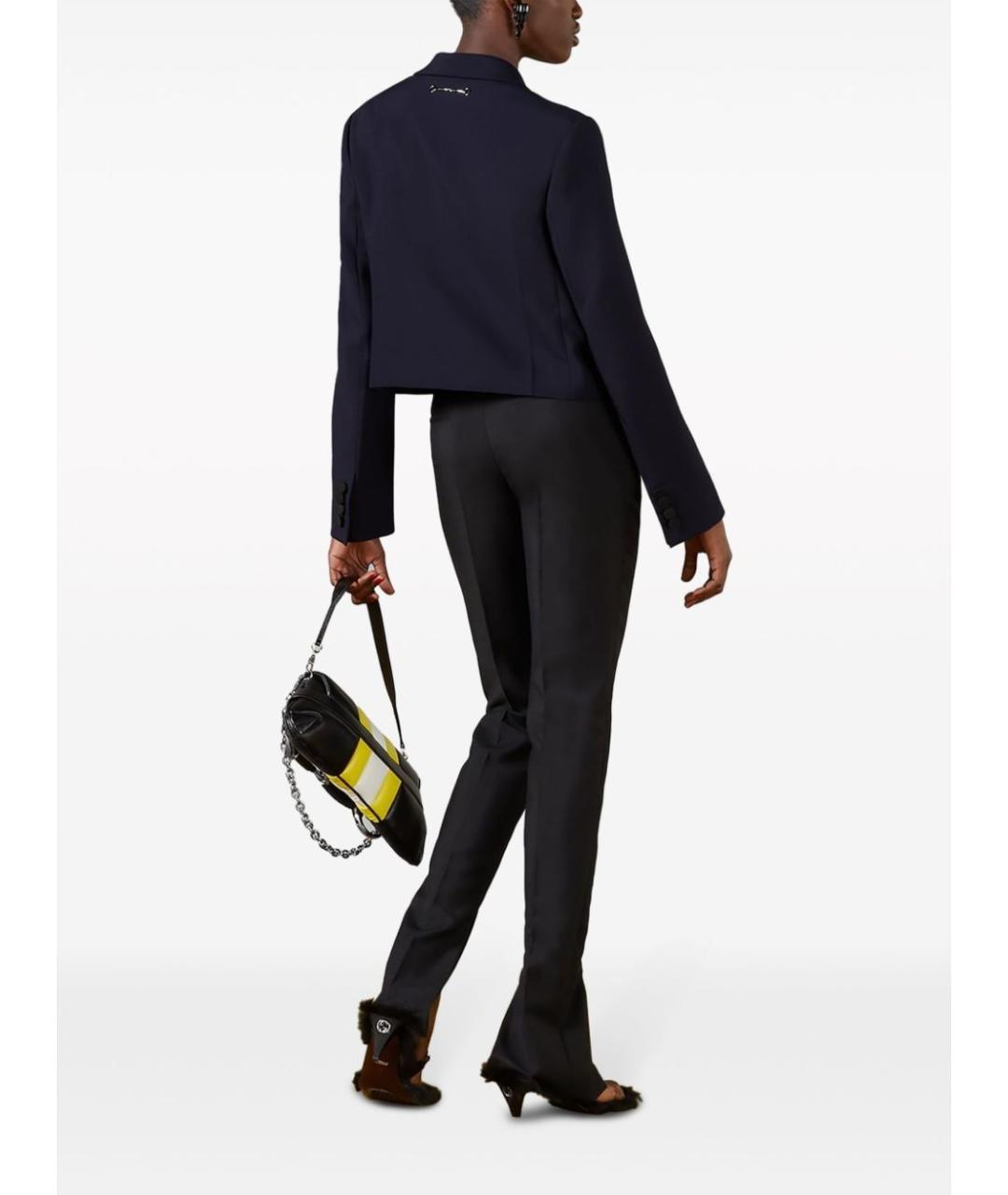GUCCI Черные шерстяные прямые брюки, фото 3