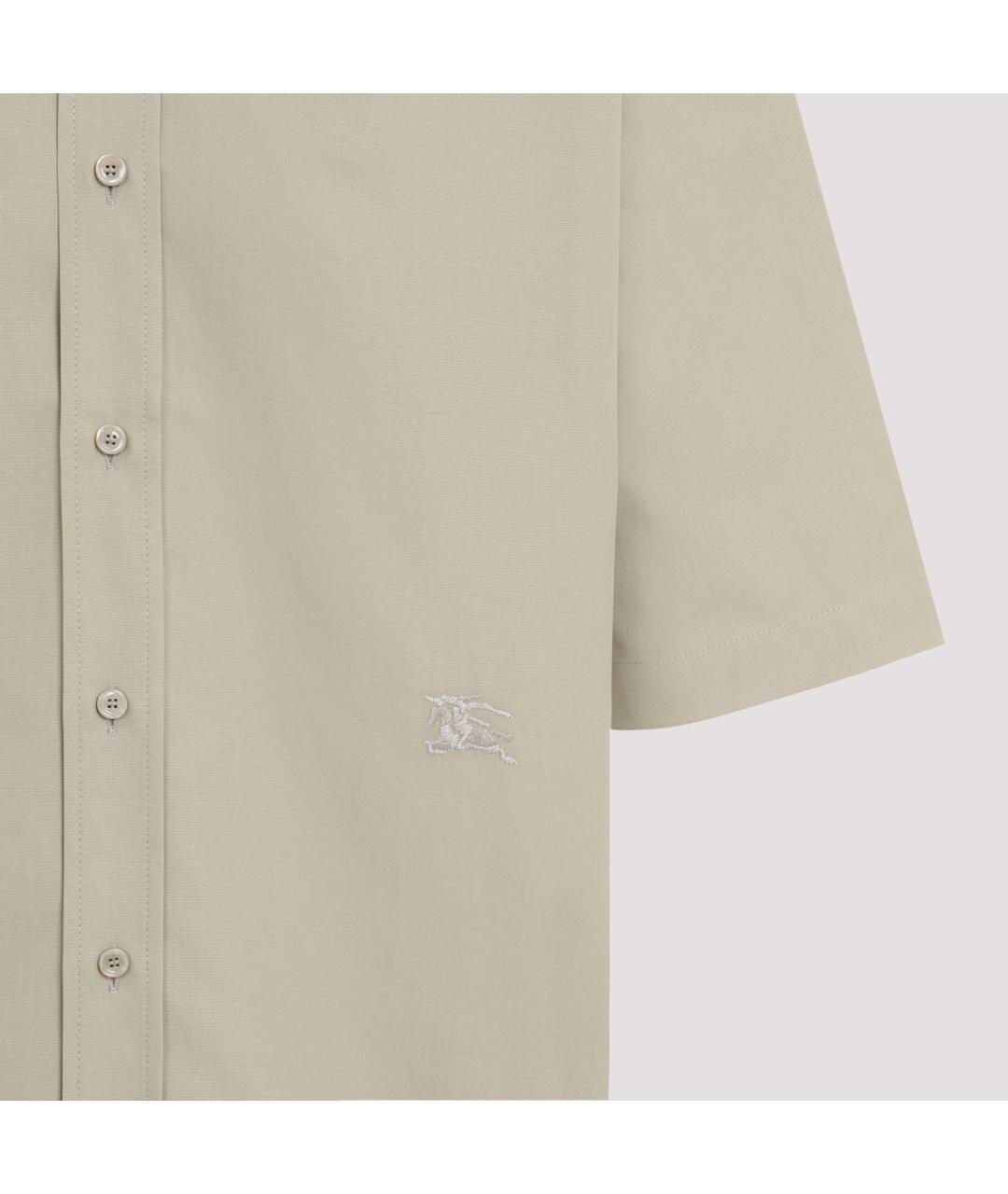 BURBERRY Бежевая хлопковая кэжуал рубашка, фото 3