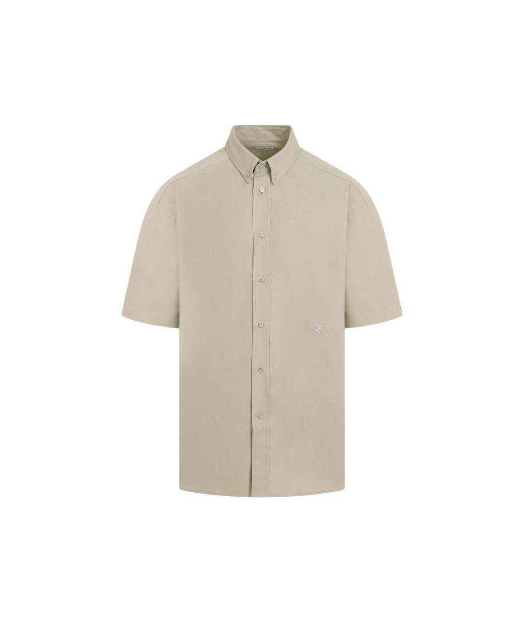 BURBERRY Бежевая хлопковая кэжуал рубашка, фото 1