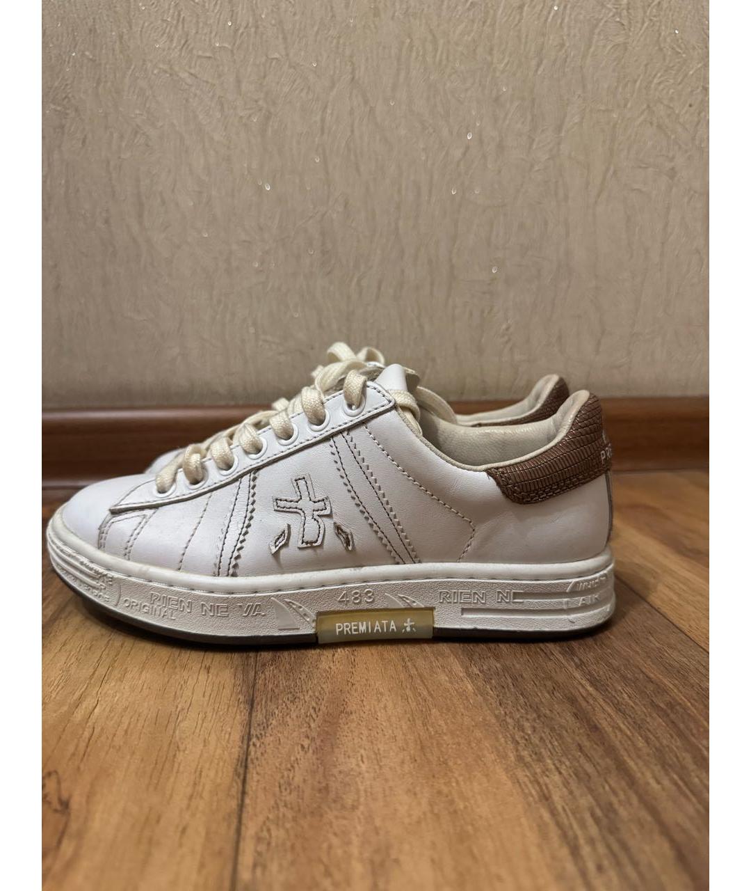 PREMIATA Белые кожаные кеды, фото 6