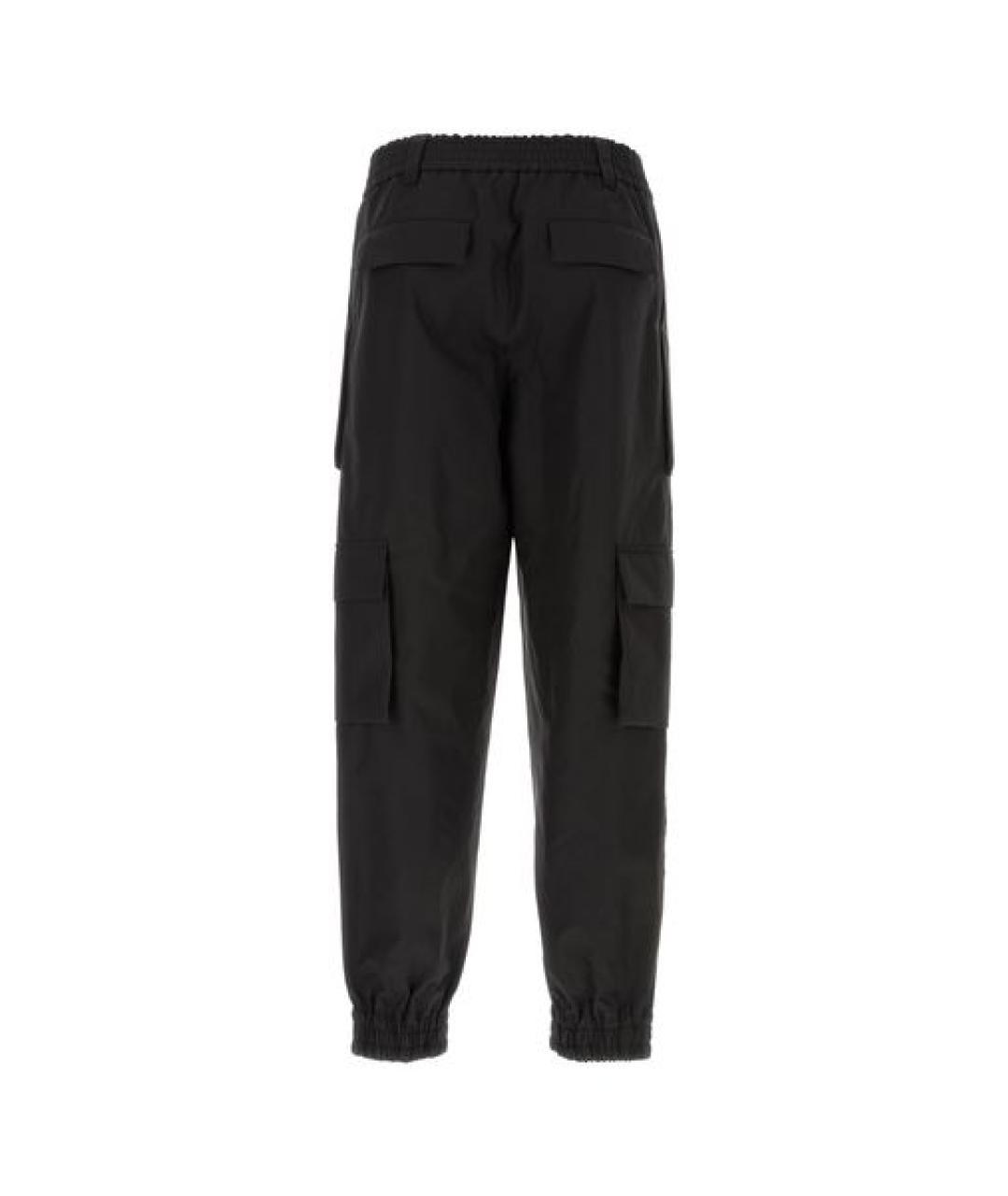 ALEXANDER MCQUEEN Черные хлопковые повседневные брюки, фото 2