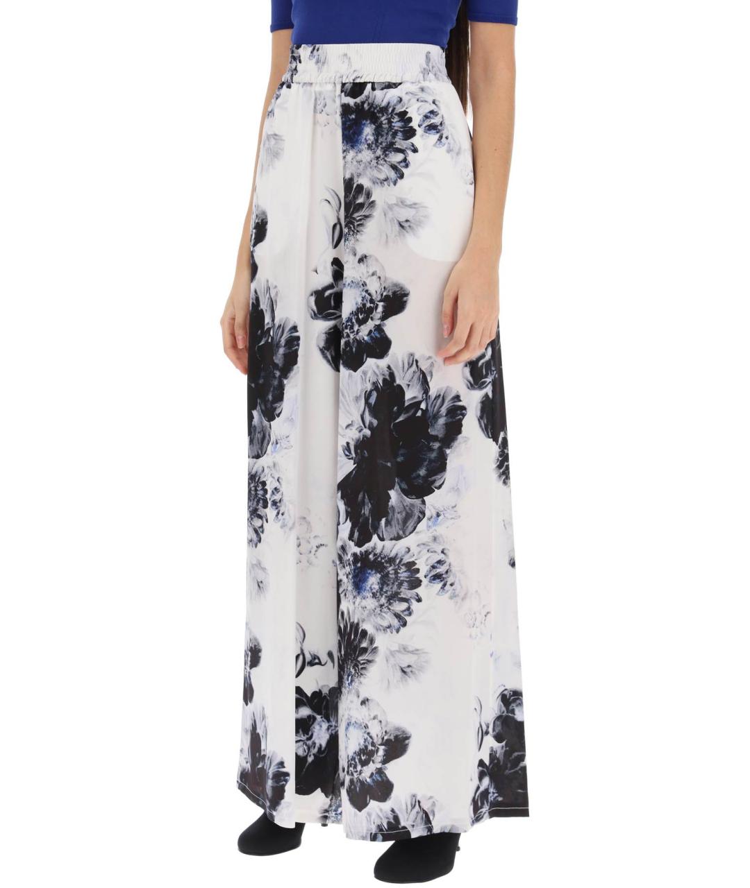 ALEXANDER MCQUEEN Белые шелковые прямые брюки, фото 4