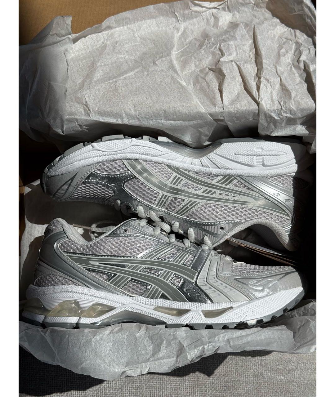 ASICS Бежевые текстильные кроссовки, фото 5