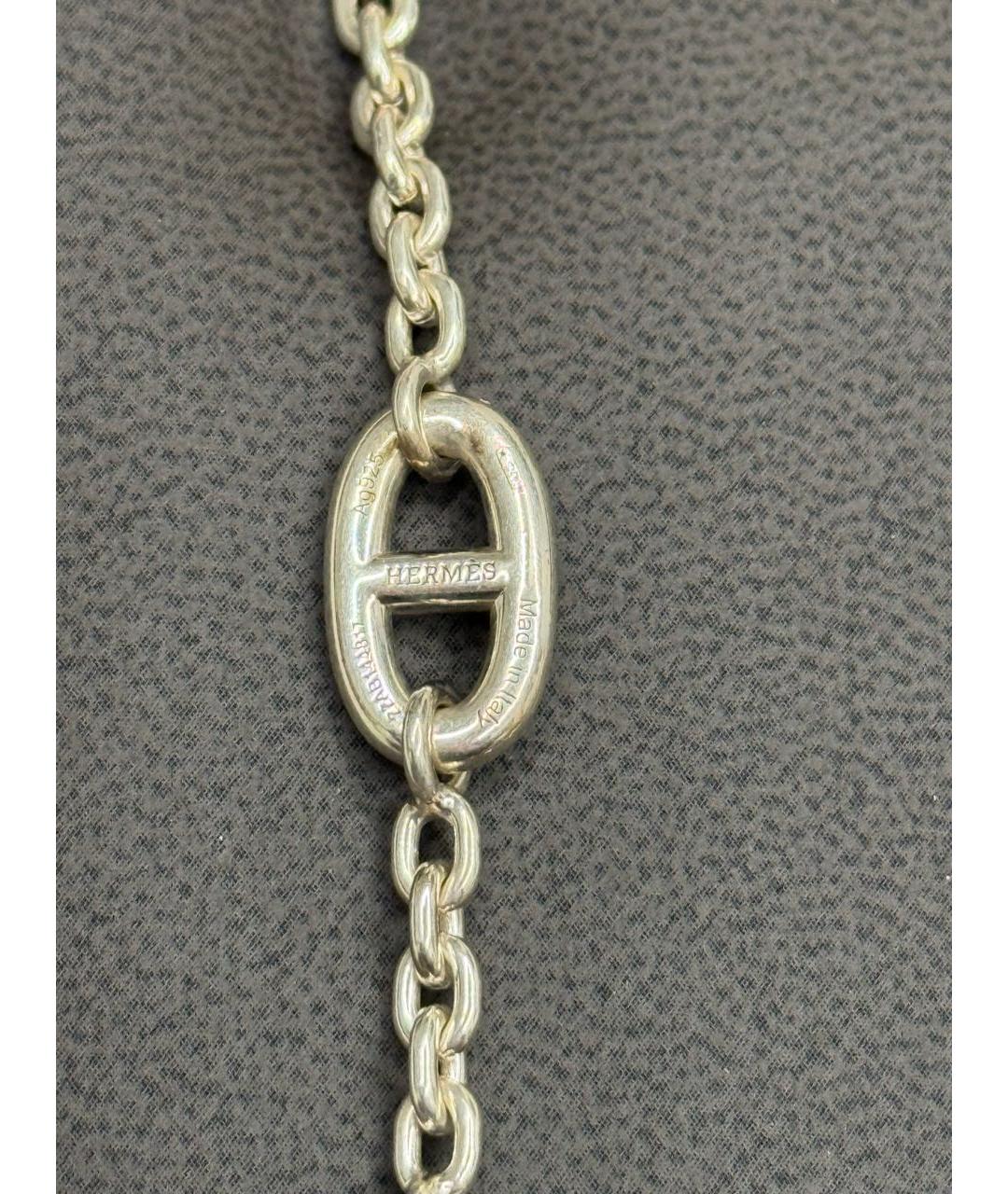 HERMES Серебряное серебряное колье, фото 5