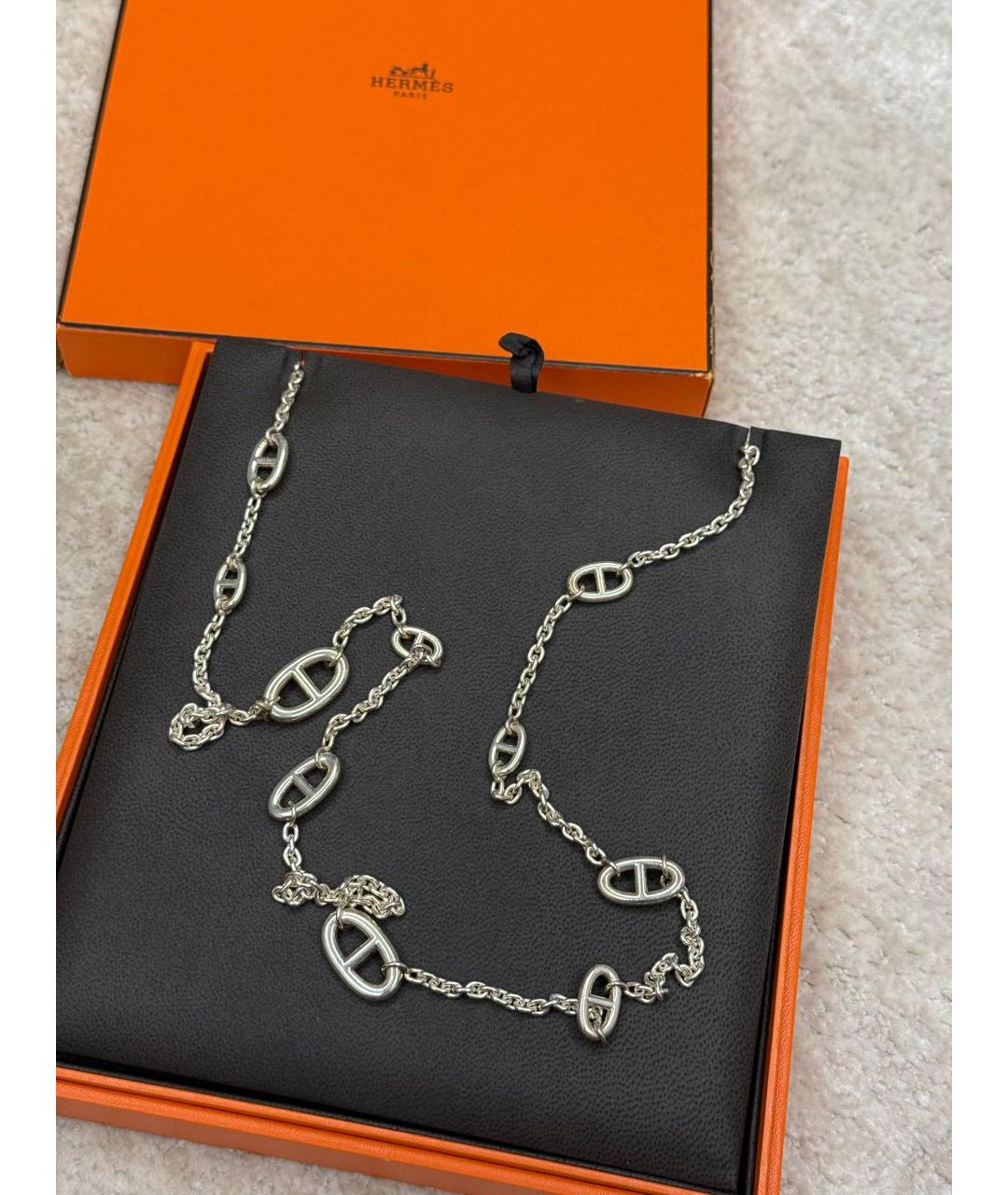 HERMES Серебряное серебряное колье, фото 4