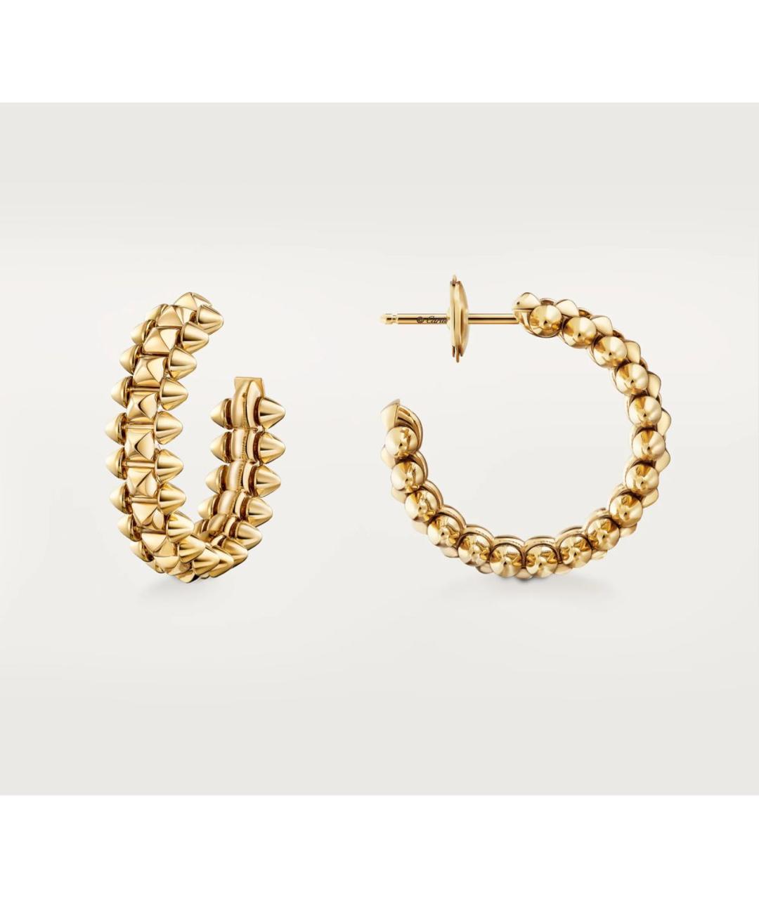 CARTIER Золотые серьги из желтого золота, фото 2