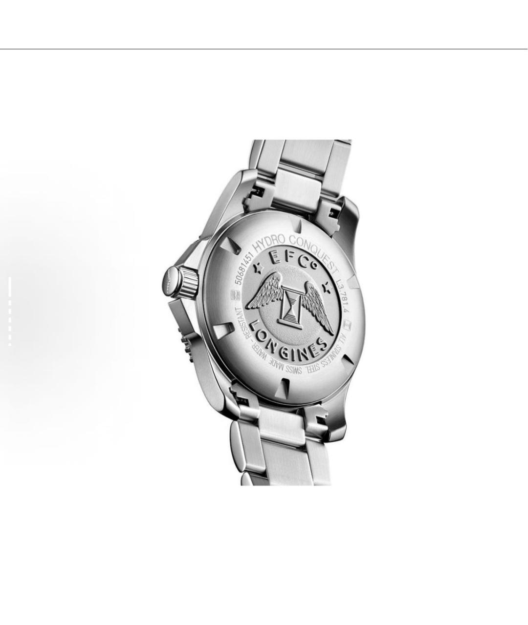 LONGINES Серые стальные часы, фото 3