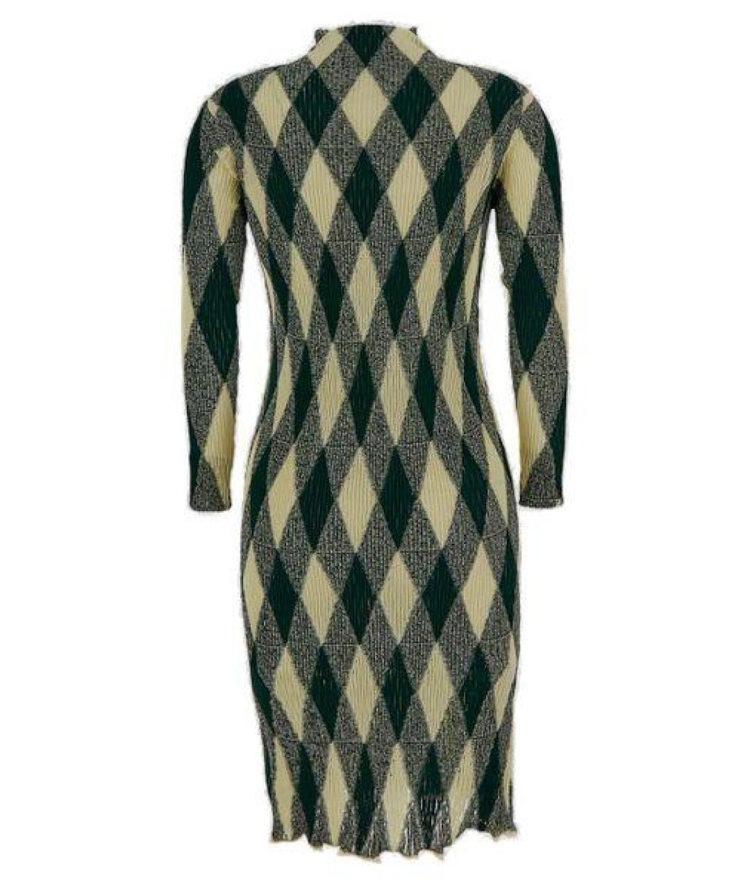 BURBERRY Зеленые хлопковое повседневное платье, фото 2