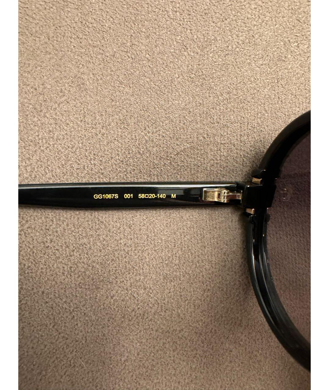 GUCCI Черные пластиковые солнцезащитные очки, фото 4