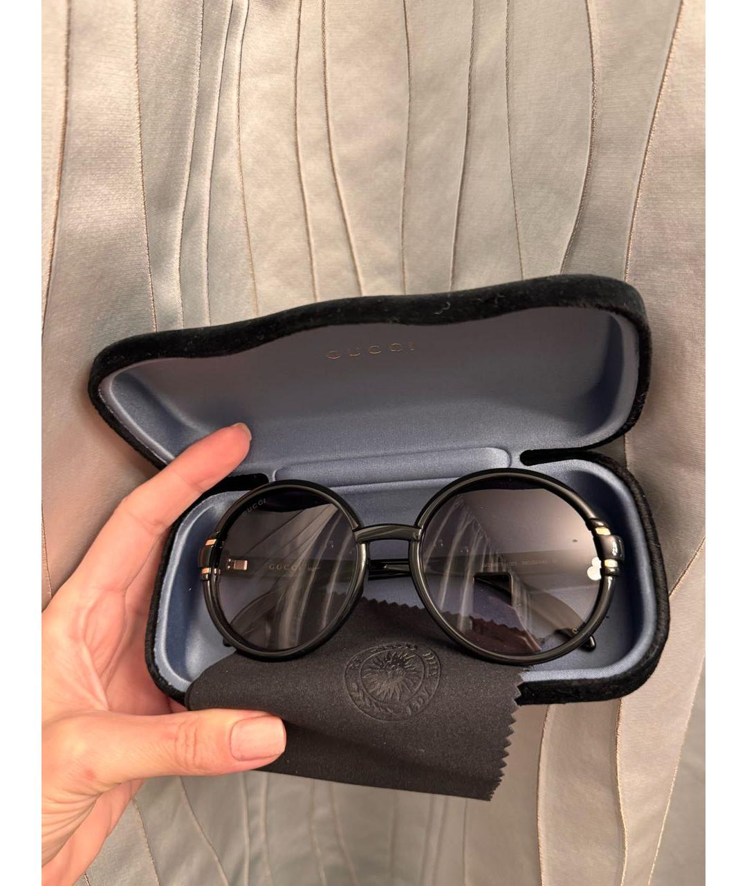 GUCCI Черные пластиковые солнцезащитные очки, фото 5