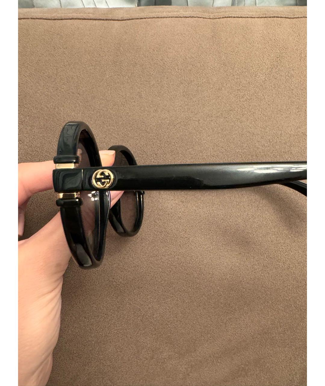 GUCCI Черные пластиковые солнцезащитные очки, фото 3