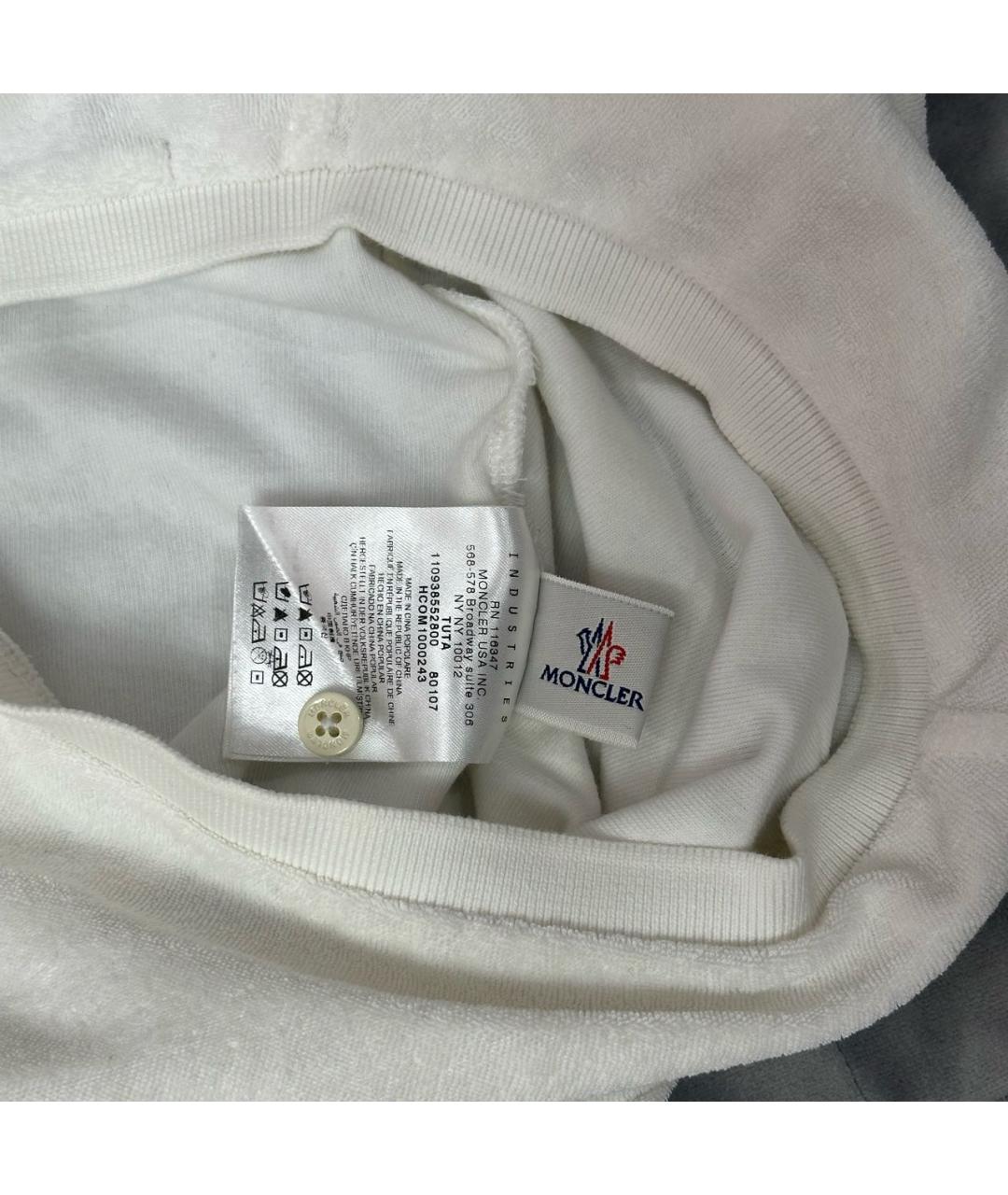 MONCLER Белый хлопковый комбинезон, фото 3