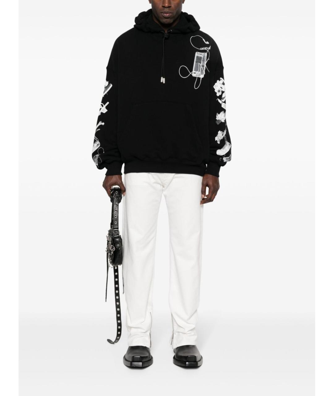 OFF-WHITE Белые хлопковые повседневные брюки, фото 3