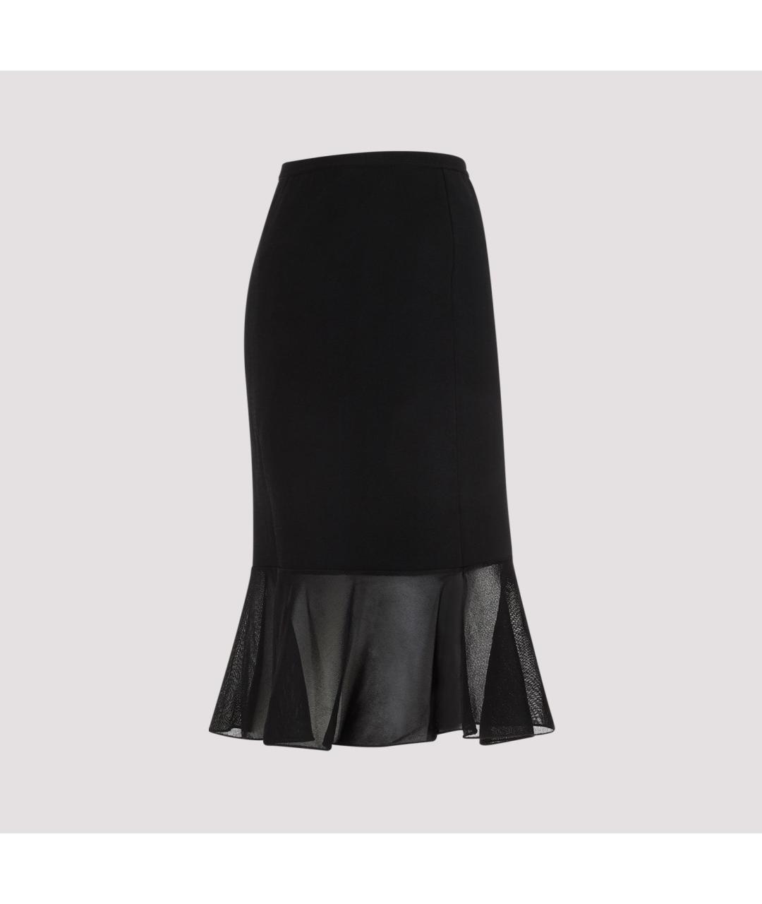TOM FORD Черная вискозная юбка миди, фото 4