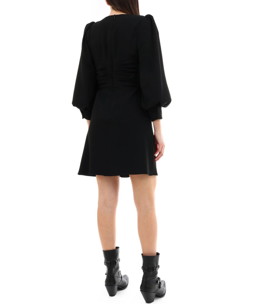 CELINE Черное ацетатное повседневное платье, фото 4