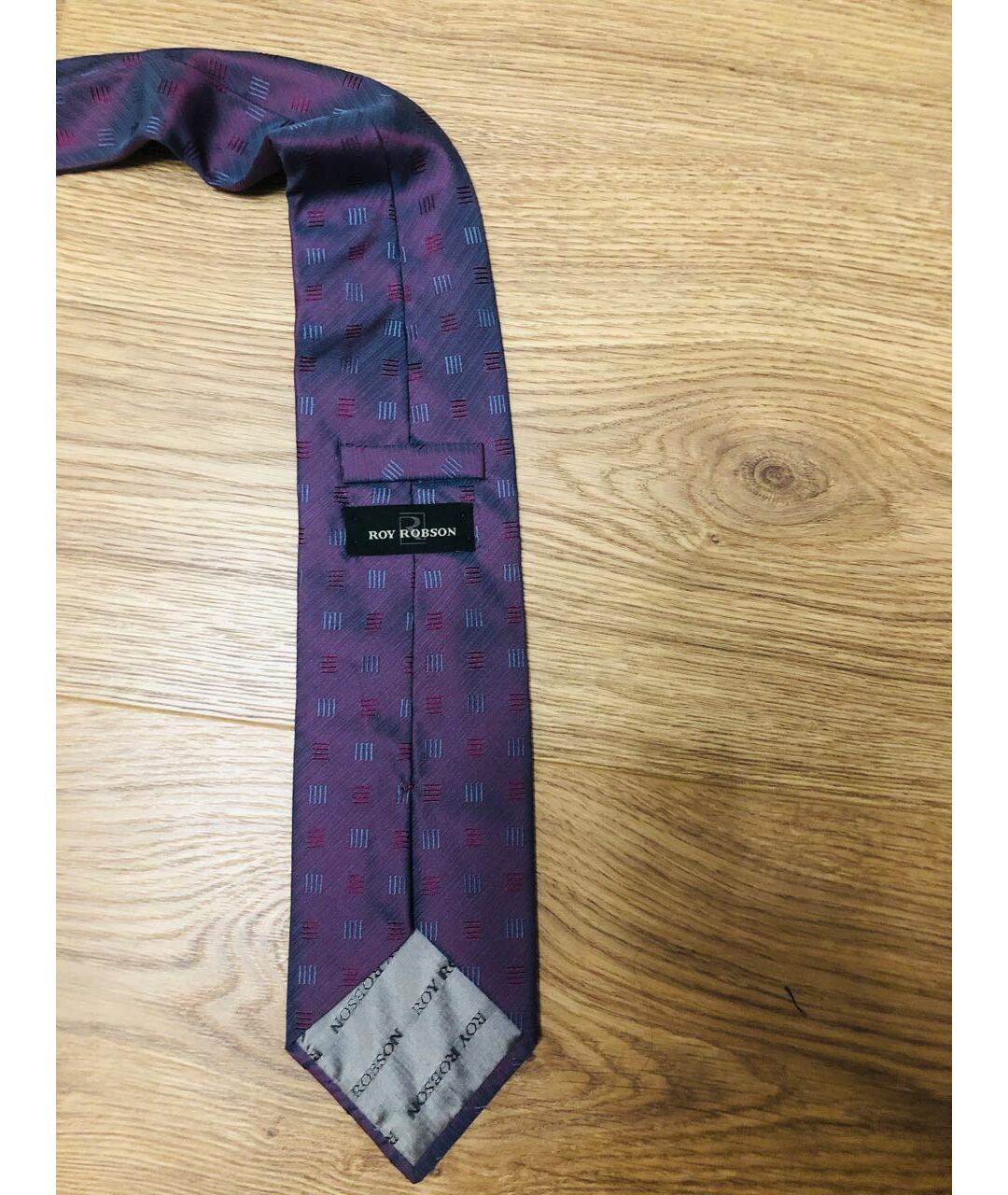 ROY ROBSON Фиолетовый шелковый галстук, фото 2