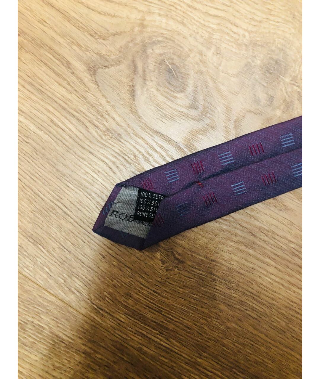 ROY ROBSON Фиолетовый шелковый галстук, фото 3