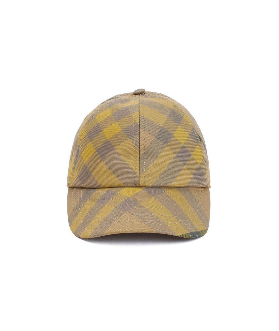 BURBERRY Бежевая синтетическая кепка, фото 1