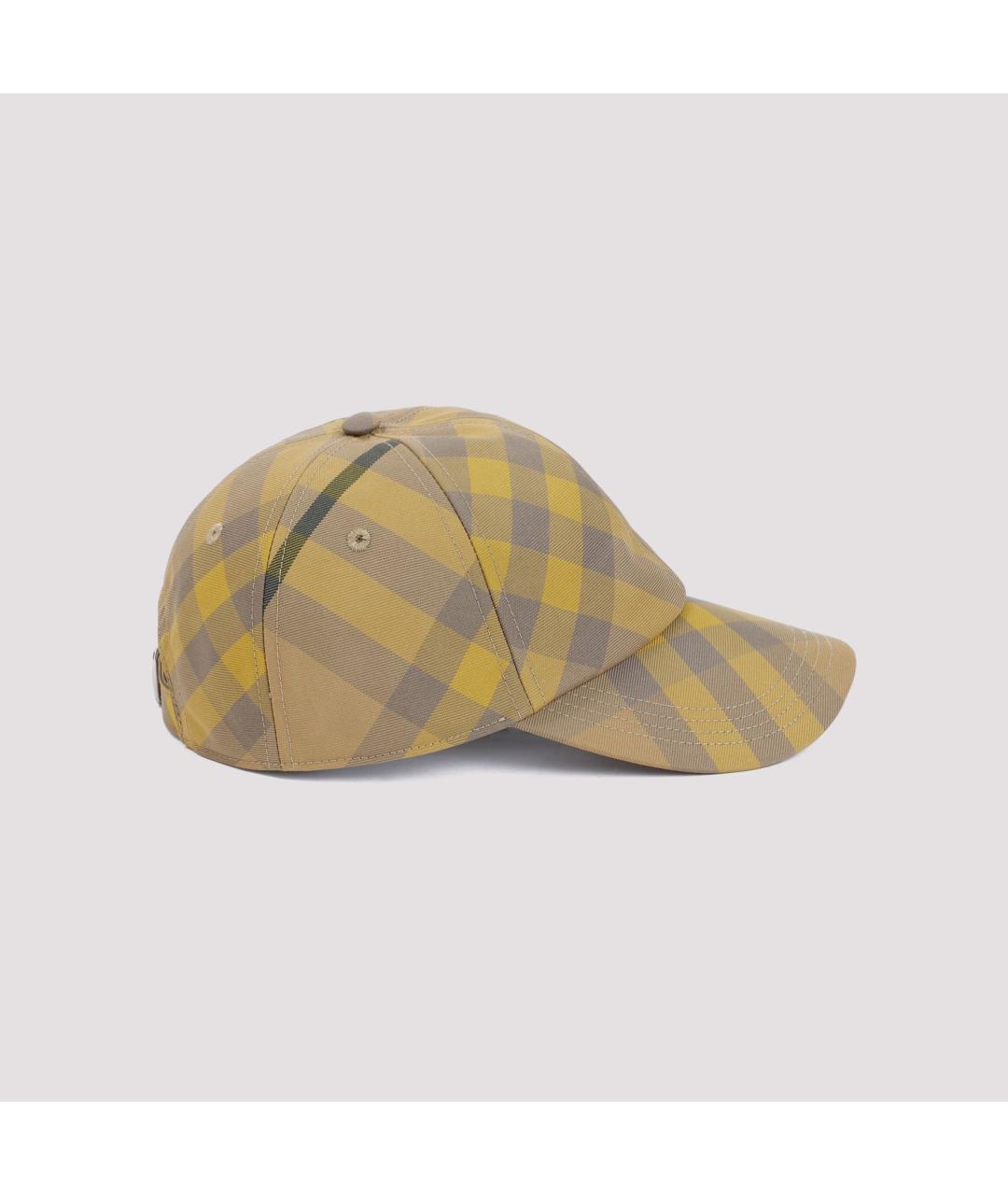 BURBERRY Бежевая синтетическая кепка, фото 3