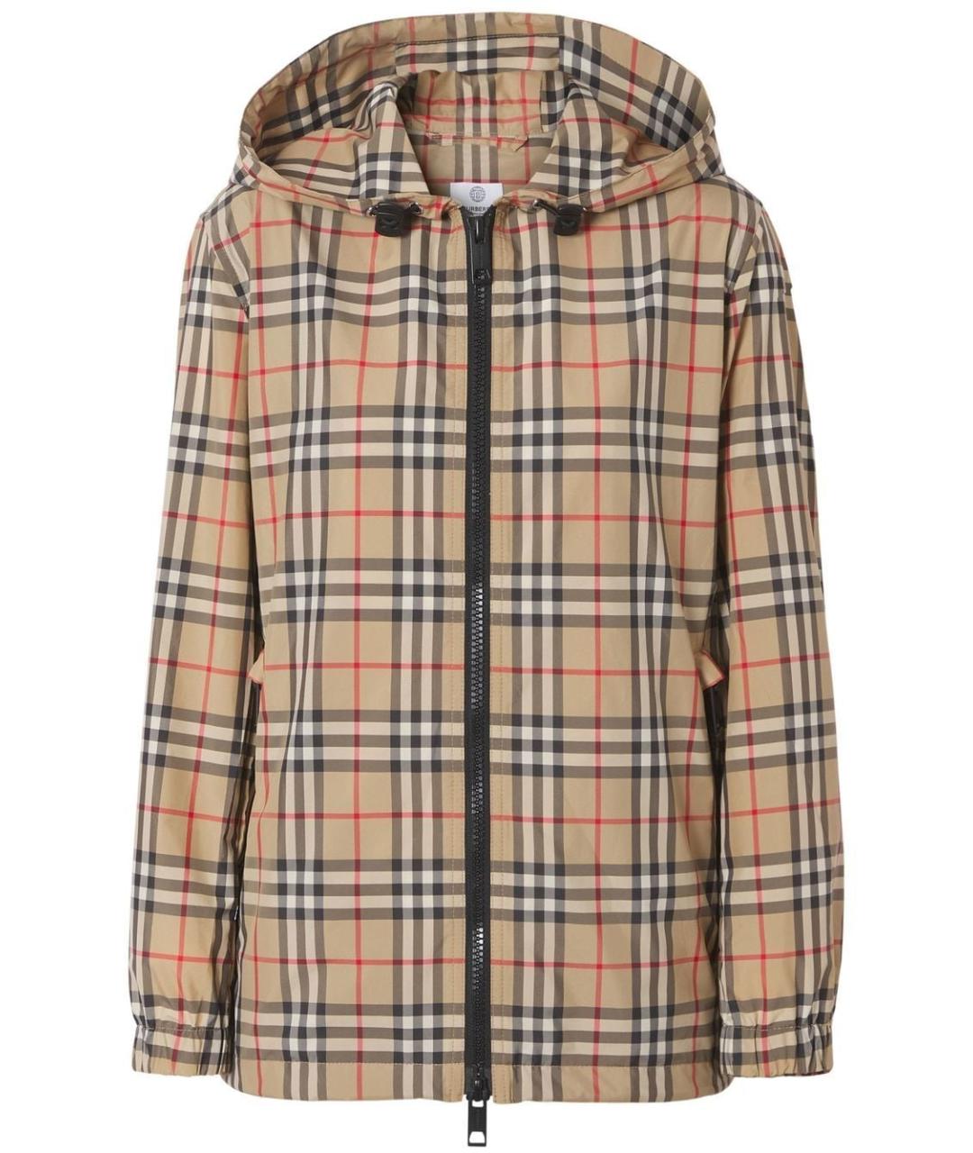 BURBERRY Бежевая полиэстеровая куртка, фото 1