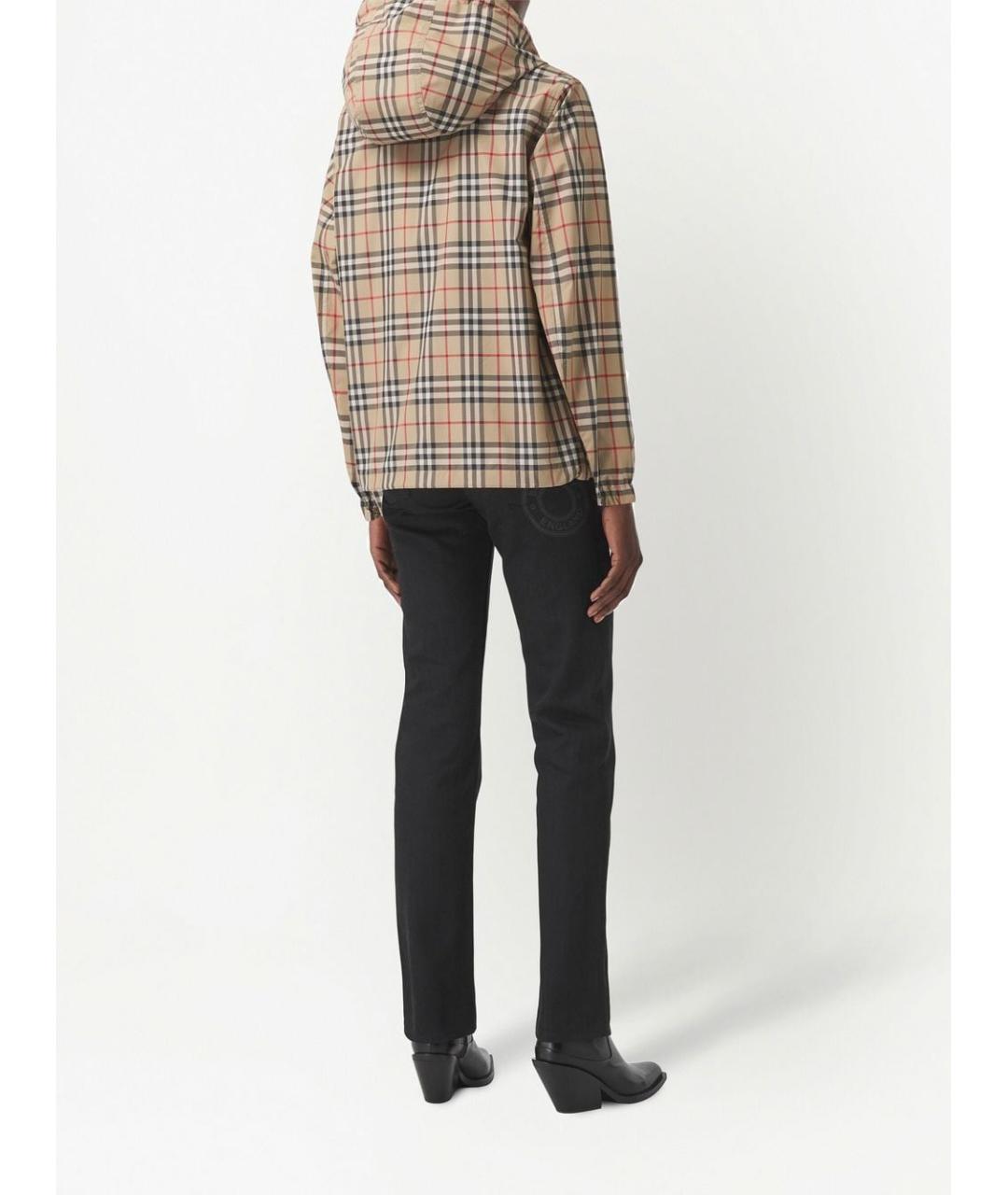 BURBERRY Бежевая полиэстеровая куртка, фото 5